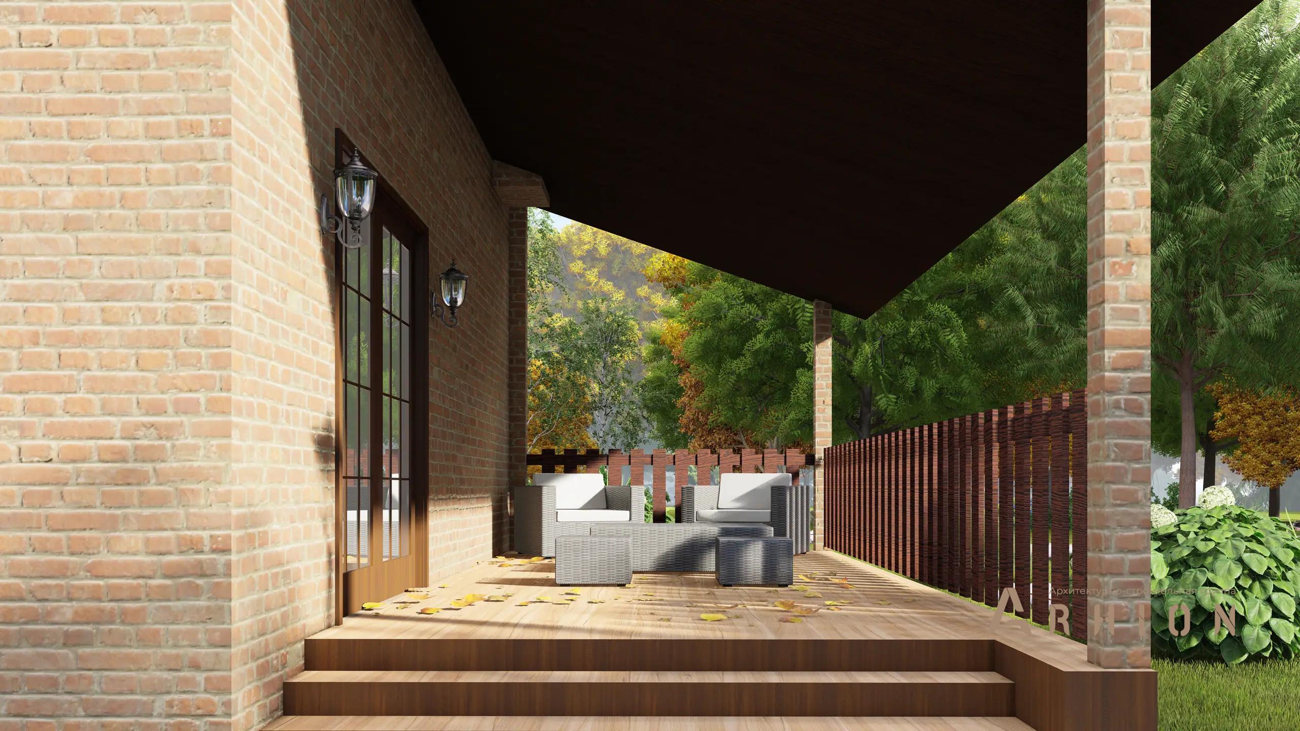 3. Проект двухэтажного дома в европейском стиле с плоской кровлей , H-006, площадью - 140 кв c мансардой, терассой