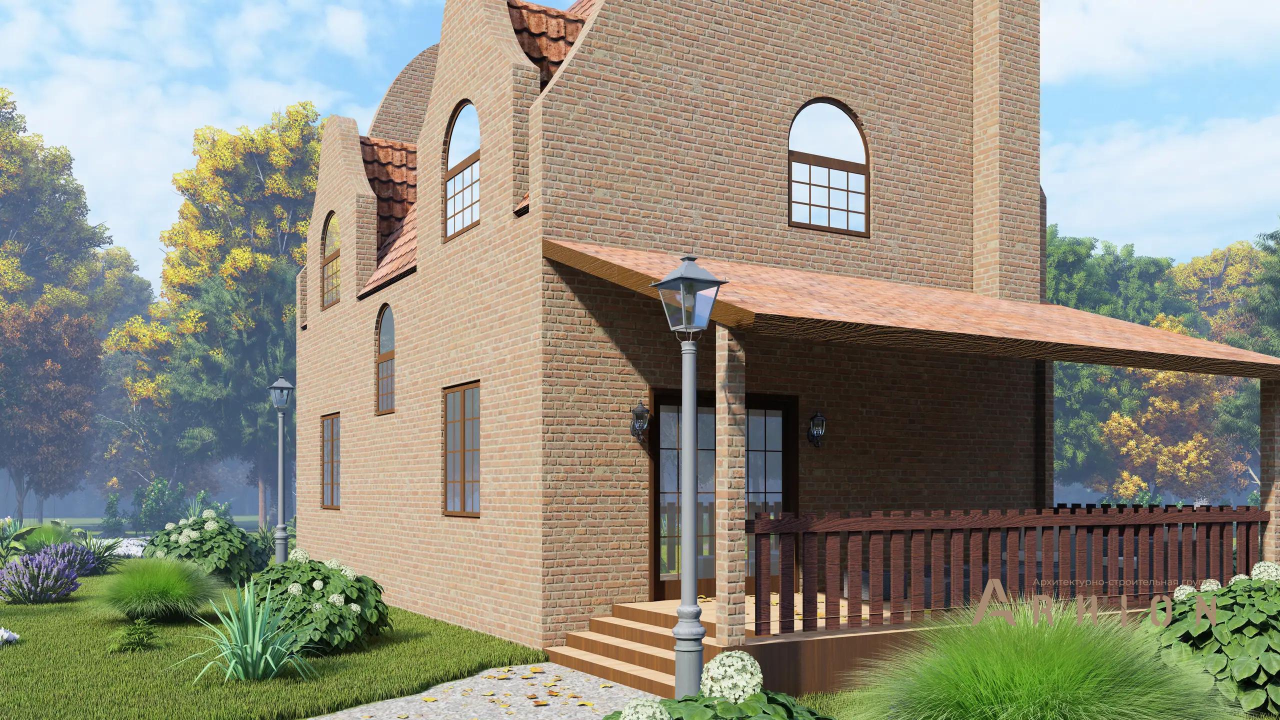 6. Проект двухэтажного дома в европейском стиле с плоской кровлей , H-006, площадью - 140 кв c мансардой, терассой