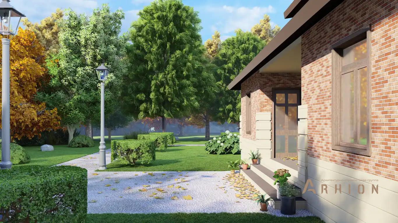 11. Проект двухэтажного дома в европейском стиле с четырехскатной, H-010, площадью - 168 кв c балконом