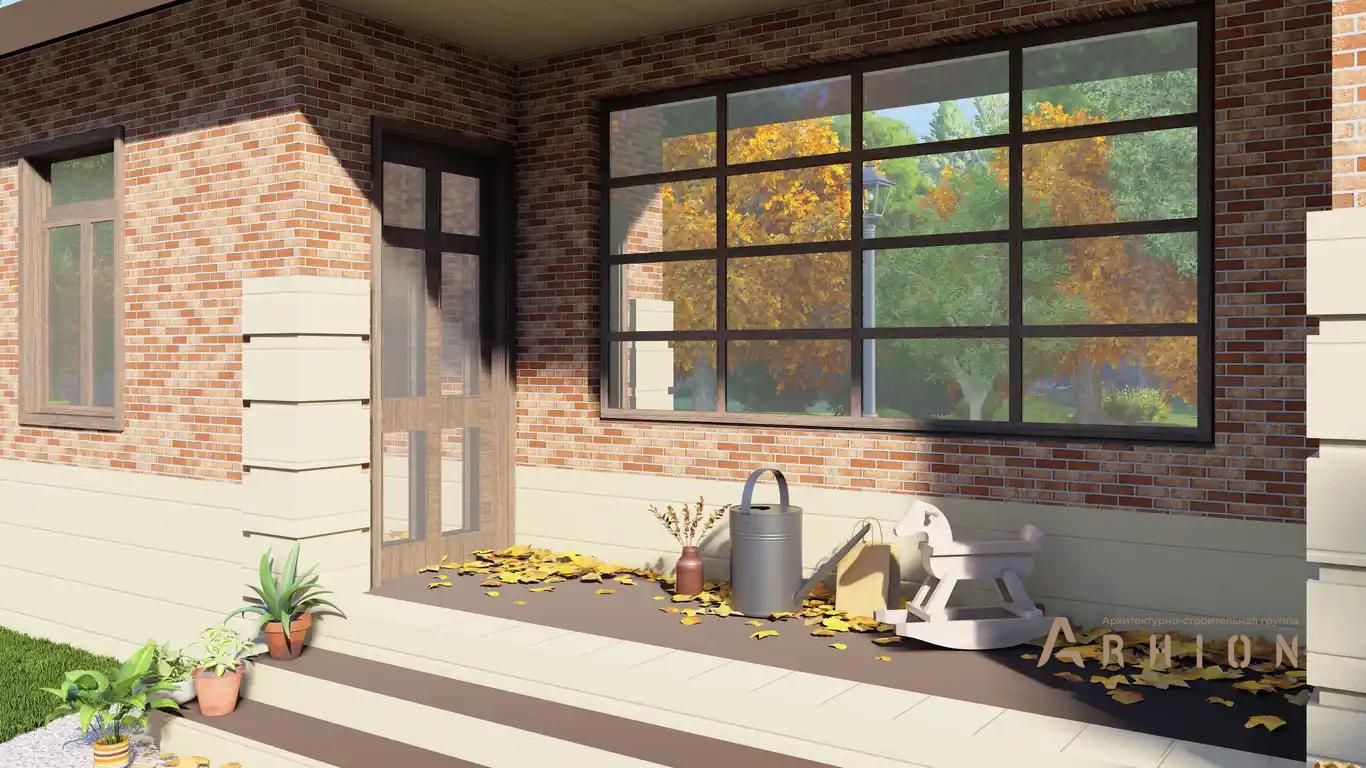 16. Проект двухэтажного дома в европейском стиле с четырехскатной, H-010, площадью - 168 кв c балконом