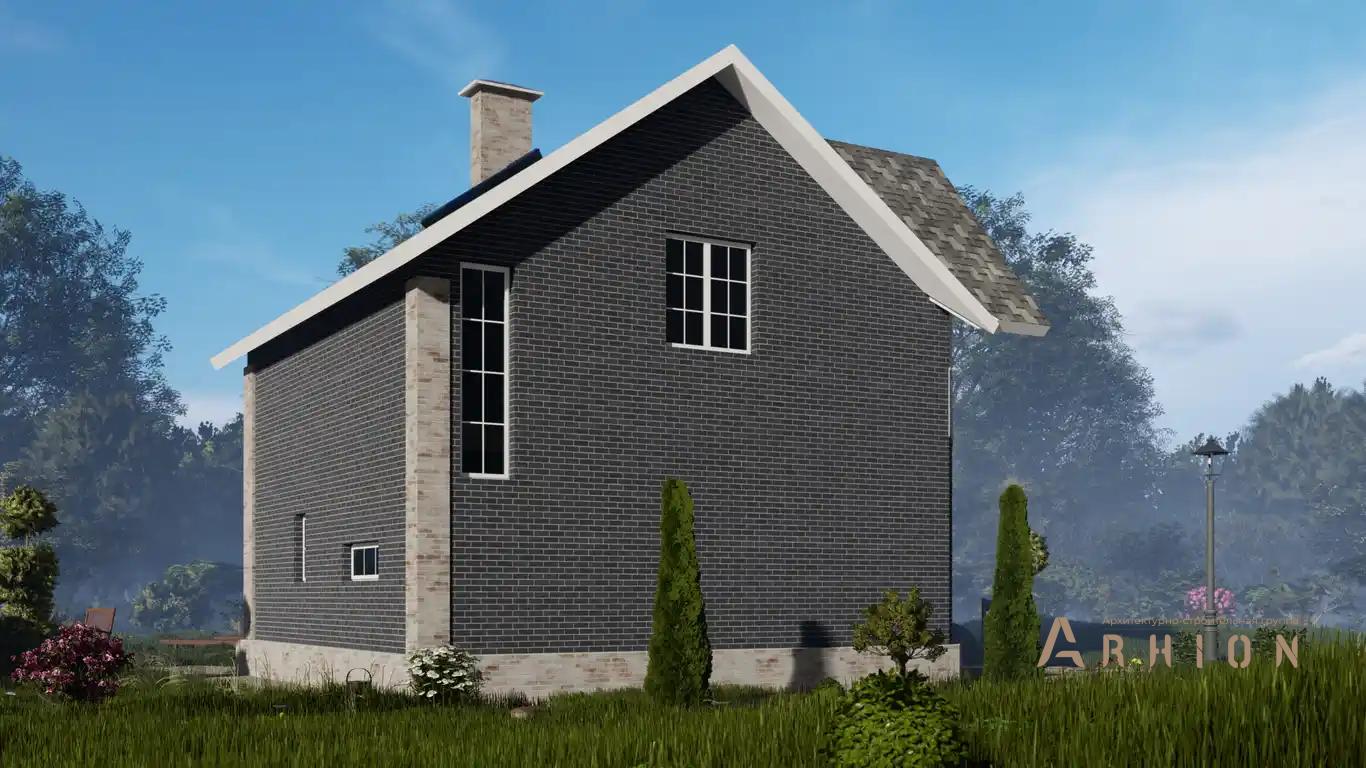 8. Проект одноэтажного дома в европейском стиле с многоскатной кровлей, H-017, площадью - 110 кв c мансардой, балконом, эркером