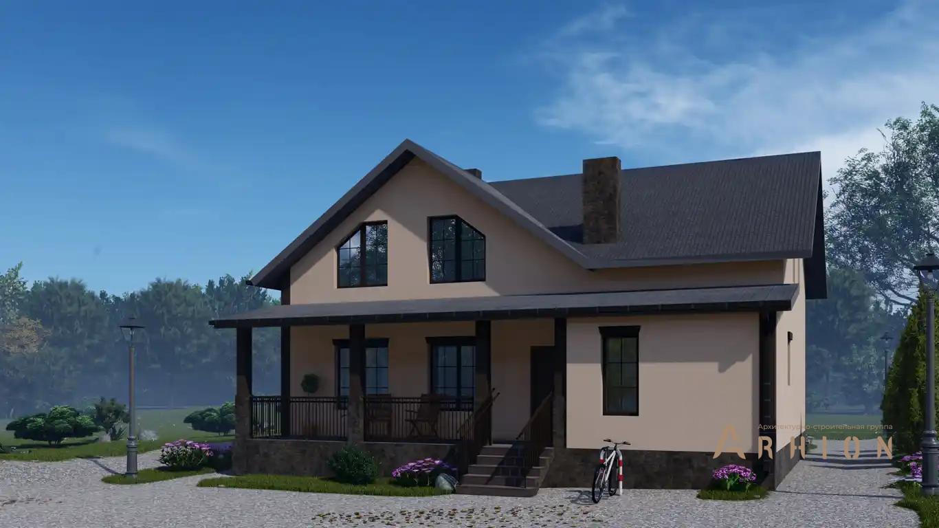 7. Проект одноэтажного дома в европейском стиле с многоскатной кровлей, h-022, площадью - 177 кв c мансардой, терассой