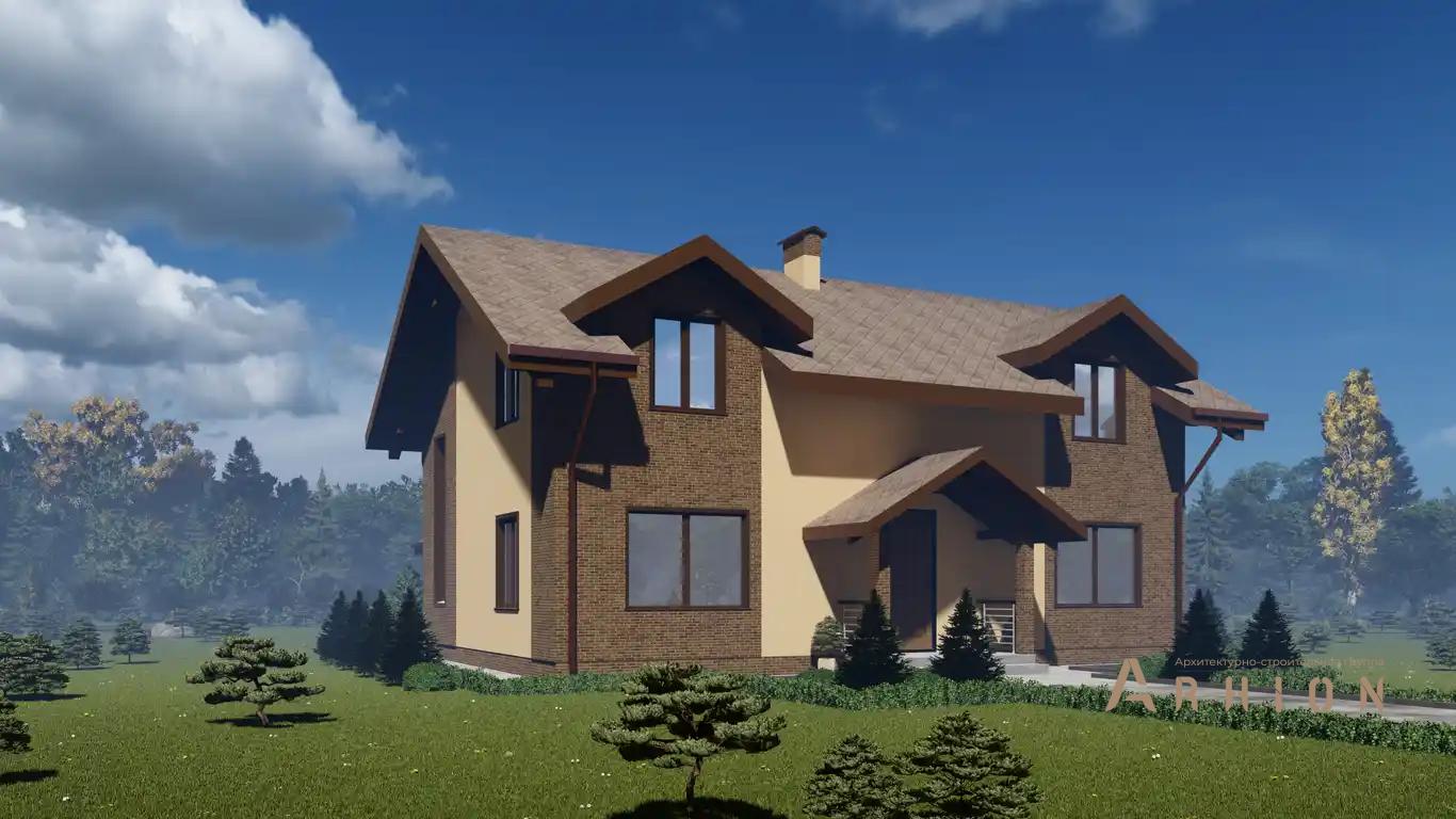 2. Проект одноэтажного дома в европейском стиле с многоскатной кровлей, H-040, площадью - 194 кв c мансардой, сауной, терассой, вторым светом