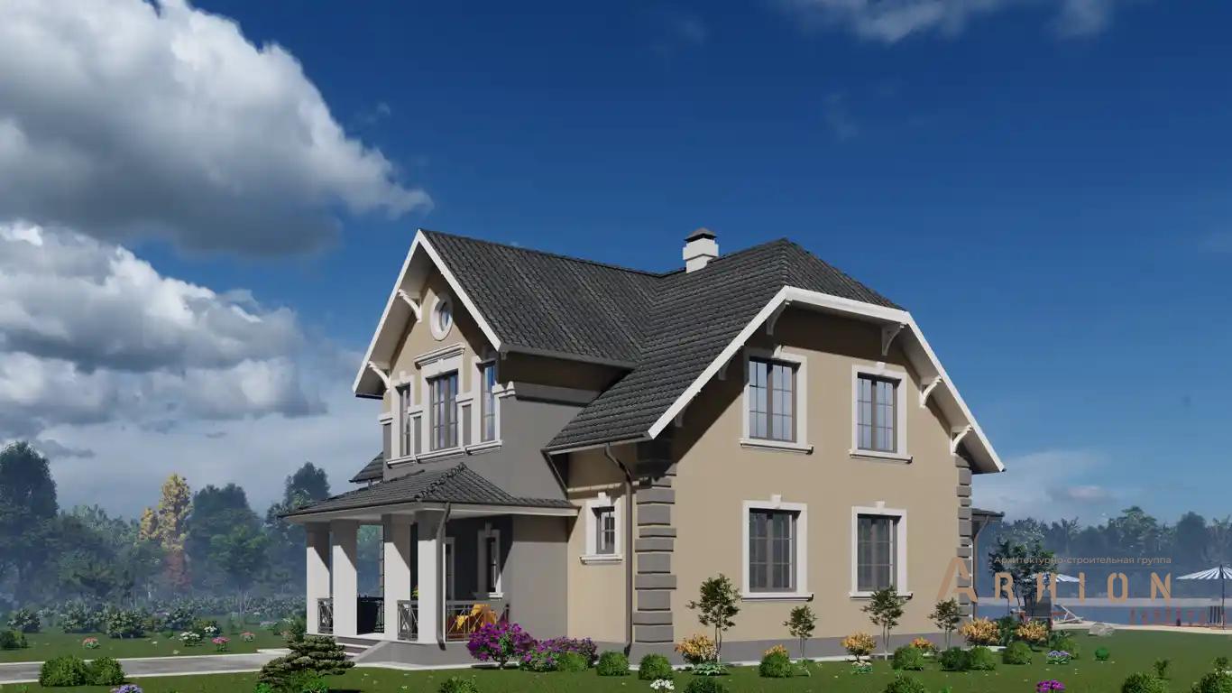 6. Проект одноэтажного дома в европейском стиле с многоскатной кровлей, H-043, площадью - 208 кв c мансардой, терассой