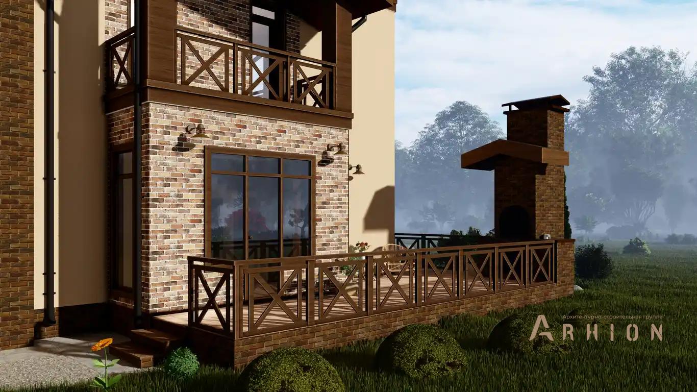 10. Проект двухэтажного дома в европейском стиле с многоскатной кровлей, H-1025, площадью - 325 кв c мансардой, сауной, терассой, балконом, гаражом