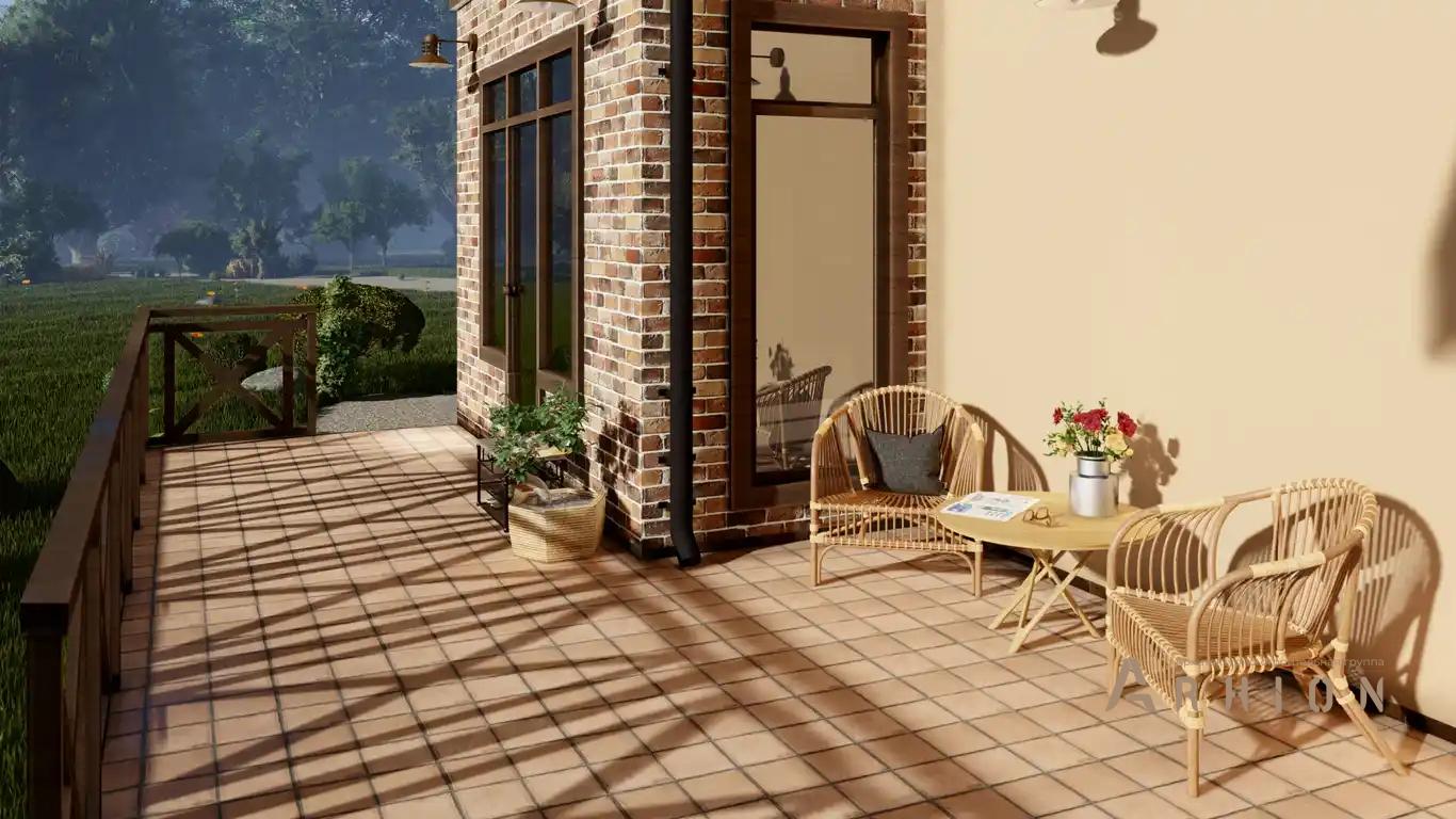 3. Проект двухэтажного дома в европейском стиле с многоскатной кровлей, H-1025, площадью - 325 кв c мансардой, сауной, терассой, балконом, гаражом