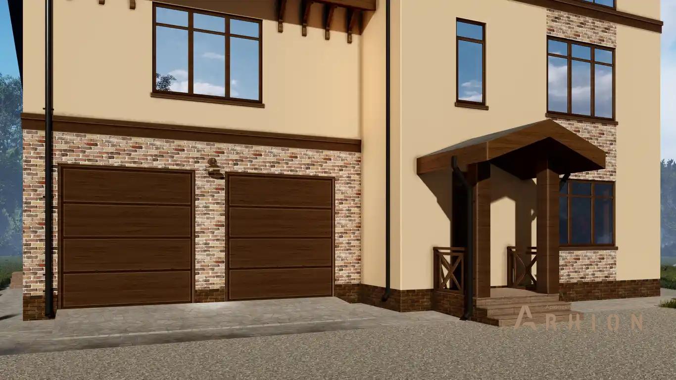 2. Проект двухэтажного дома в европейском стиле с многоскатной кровлей, H-1025, площадью - 325 кв c мансардой, сауной, терассой, балконом, гаражом