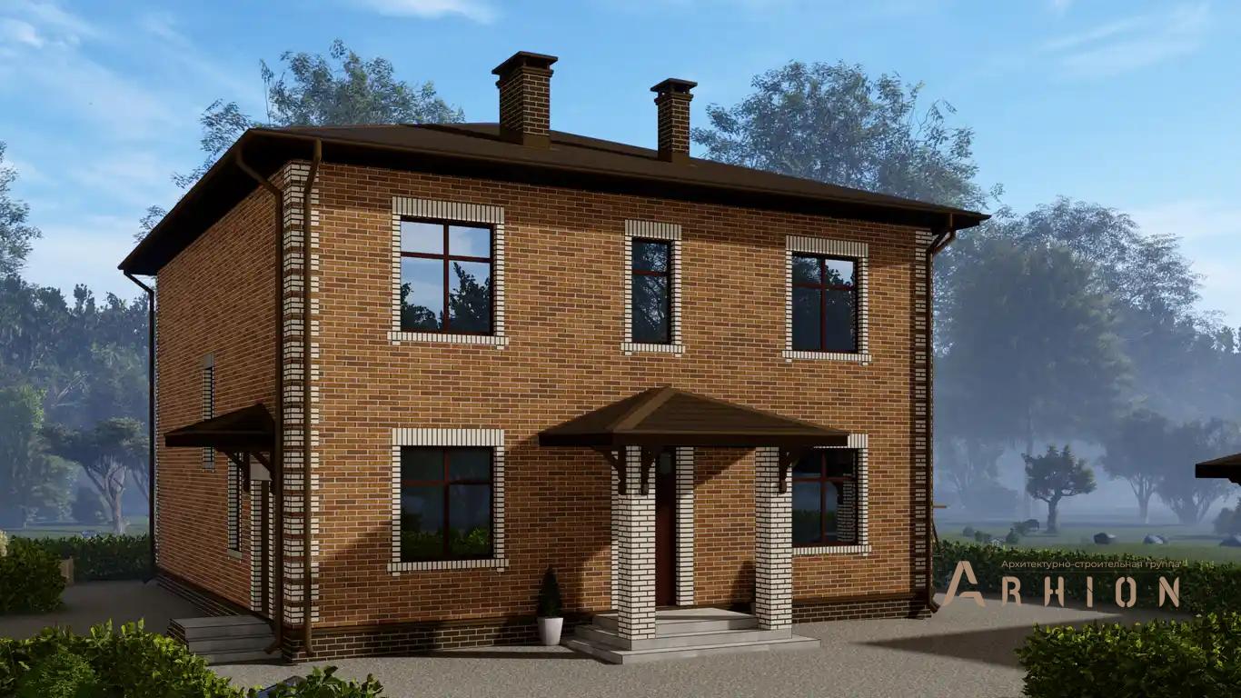 1. Проект двухэтажного дома в европейском стиле с четырехскатной, H-1030, площадью - 220 кв