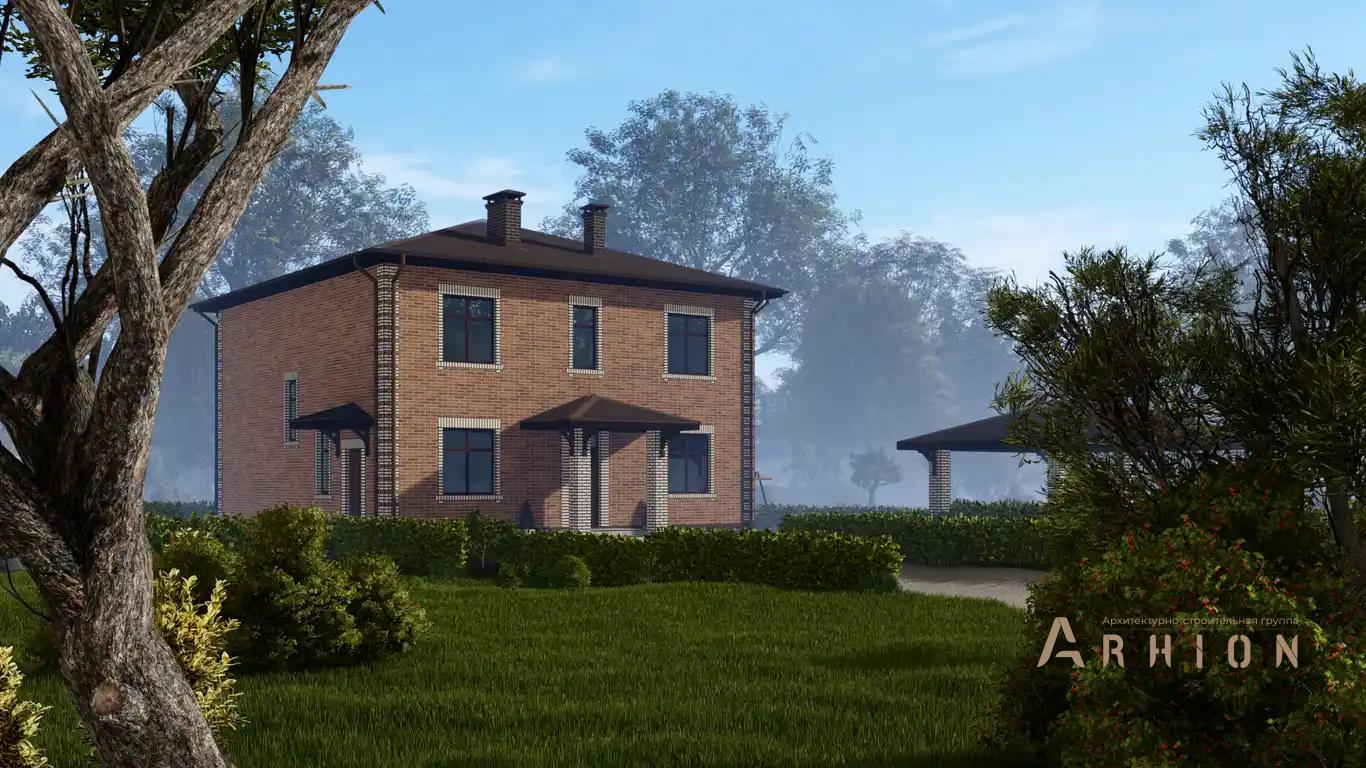 2. Проект двухэтажного дома в европейском стиле с четырехскатной, H-1030, площадью - 220 кв