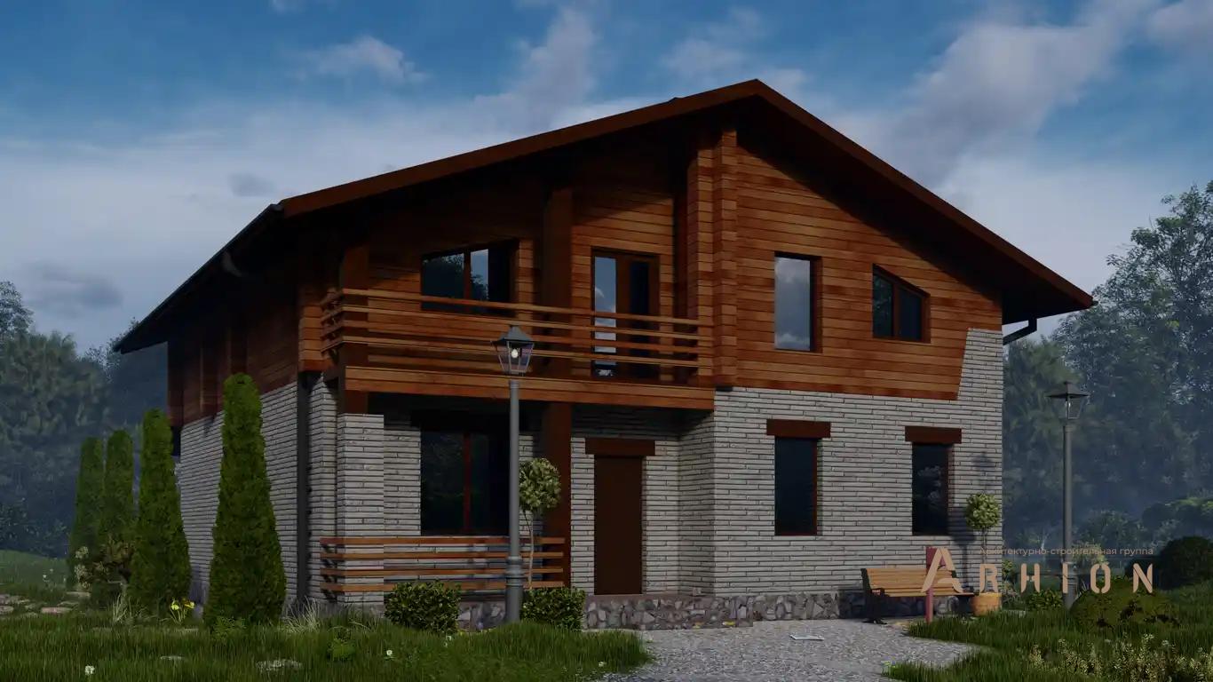 8. Проект одноэтажного дома в европейском стиле с многоскатной кровлей, H-1033, площадью - 180 кв c мансардой, сауной, терассой, балконом