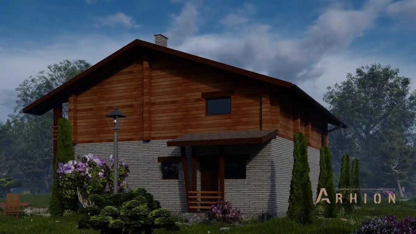 3. Проект одноэтажного дома в европейском стиле с многоскатной кровлей, H-1033, площадью - 180 кв c мансардой, сауной, терассой, балконом