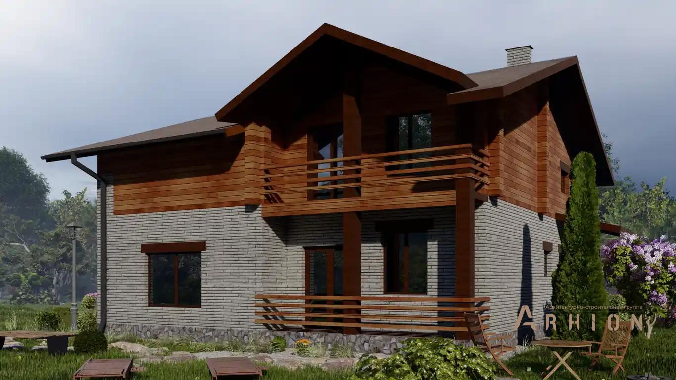 7. Проект одноэтажного дома в европейском стиле с многоскатной кровлей, H-1033, площадью - 180 кв c мансардой, сауной, терассой, балконом