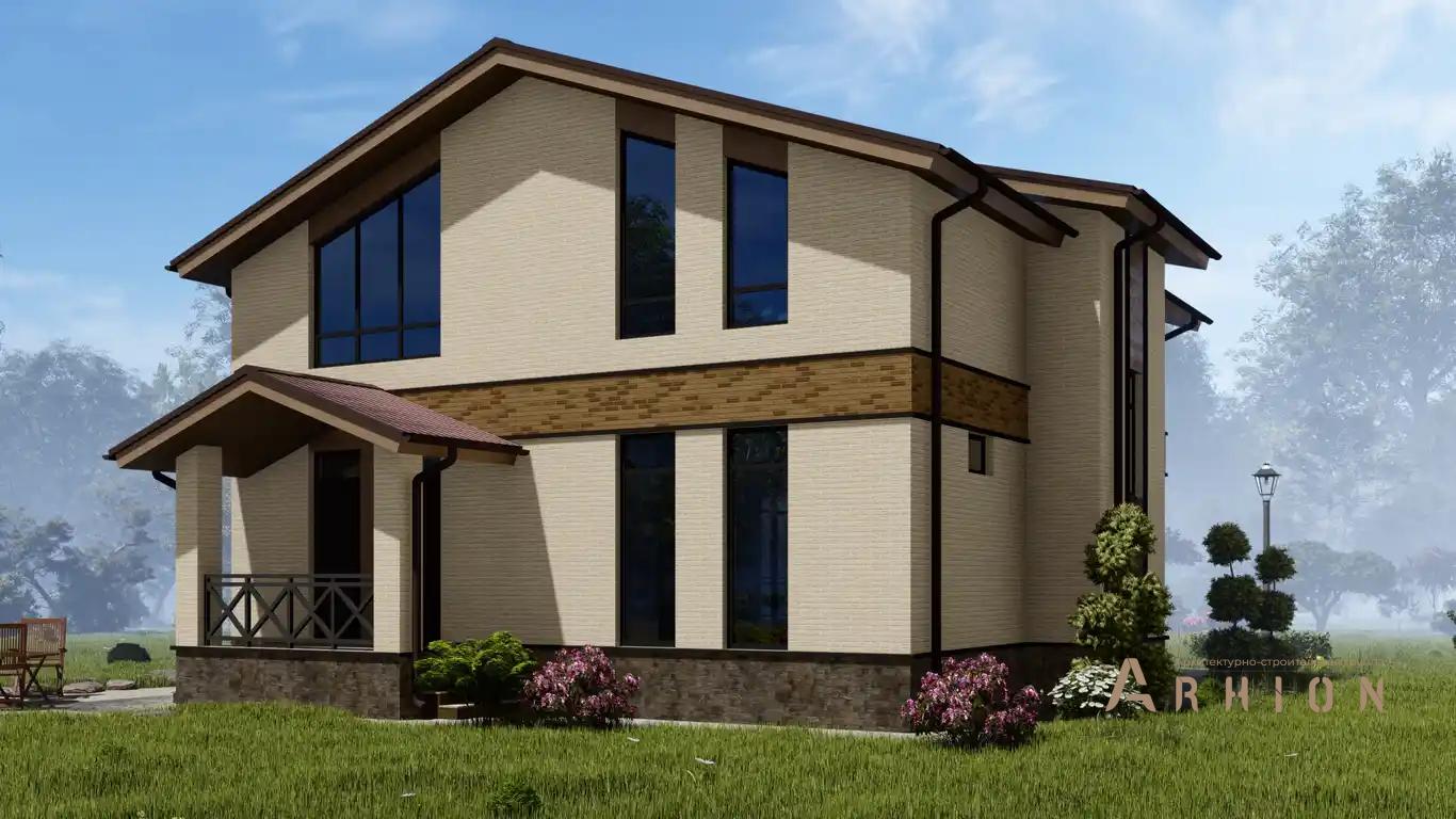 3. Проект одноэтажного дома в европейском стиле с многоскатной кровлей, H-1034, площадью - 156 кв c мансардой, терассой