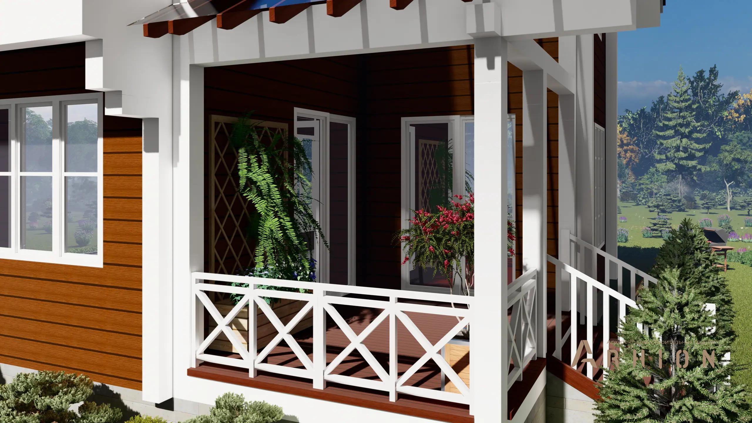 17. Проект одноэтажного дома в европейском стиле с четырехскатной, H-1041, площадью - 253 кв c мансардой, терассой, балконом, вторым светом