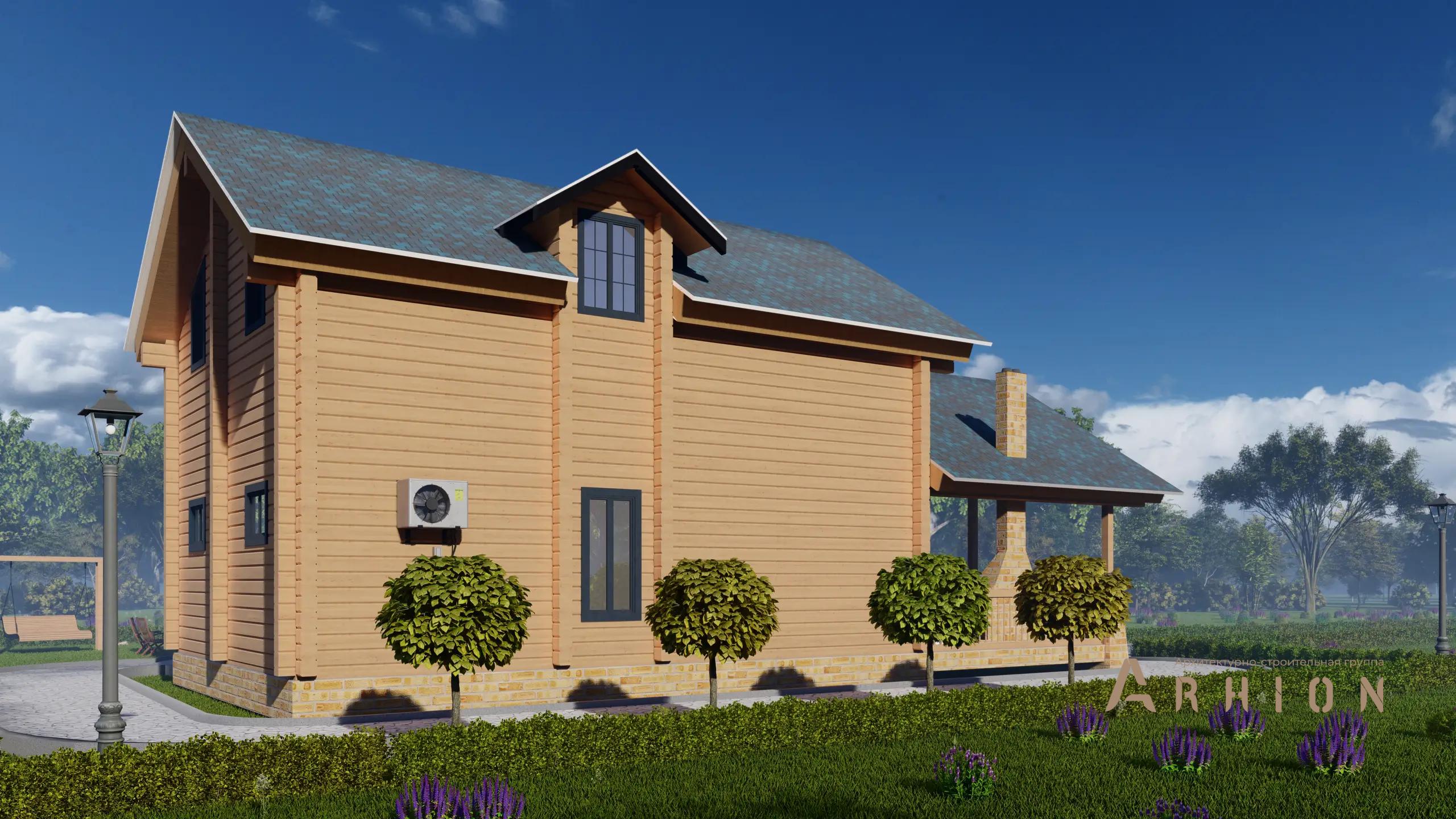 9. Проект двухэтажного дома в скандинавском стиле с многоскатной кровлей, H-1044, площадью - 127 кв c мансардой, сауной, терассой