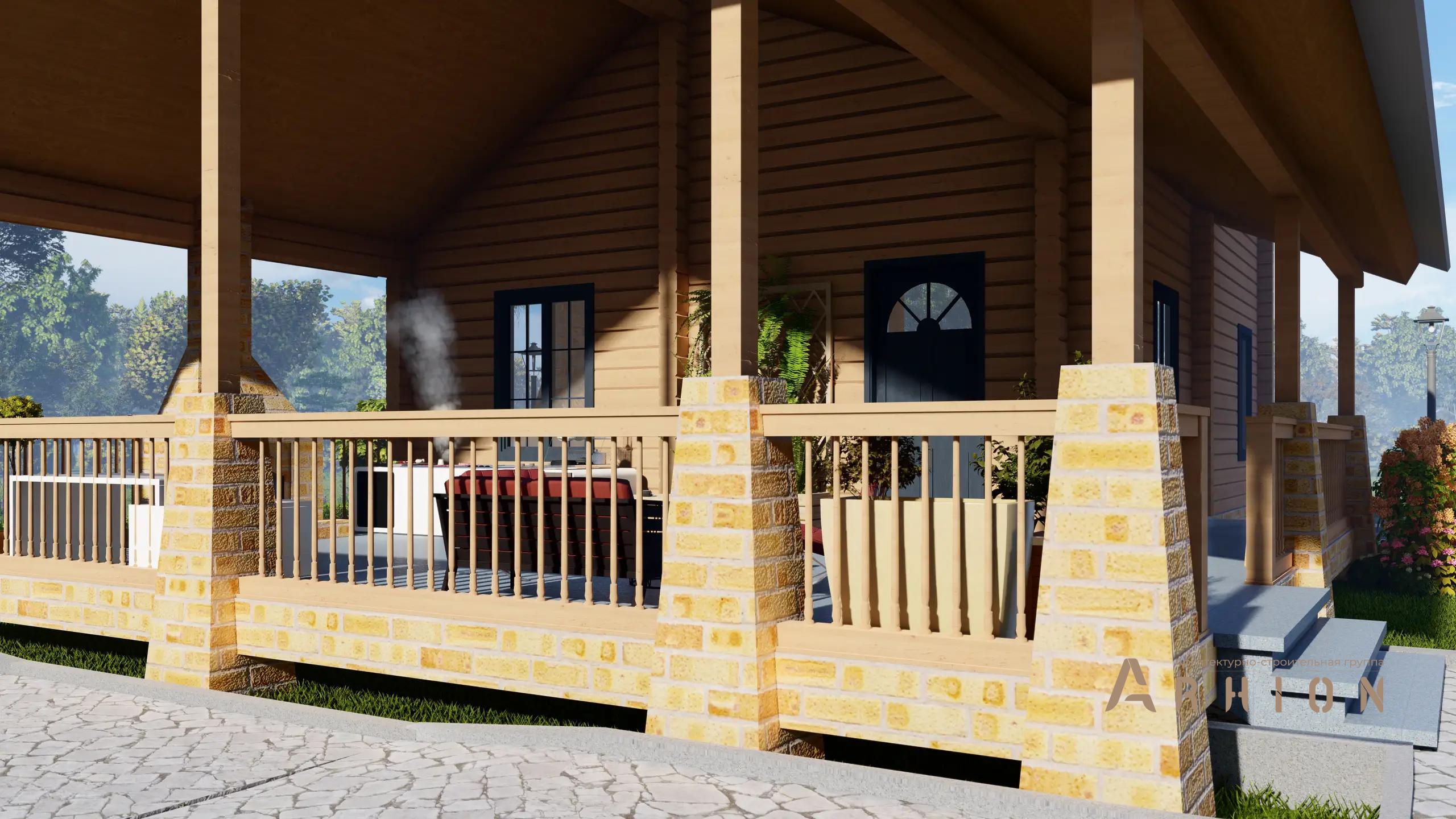 5. Проект двухэтажного дома в скандинавском стиле с многоскатной кровлей, H-1044, площадью - 127 кв c мансардой, сауной, терассой