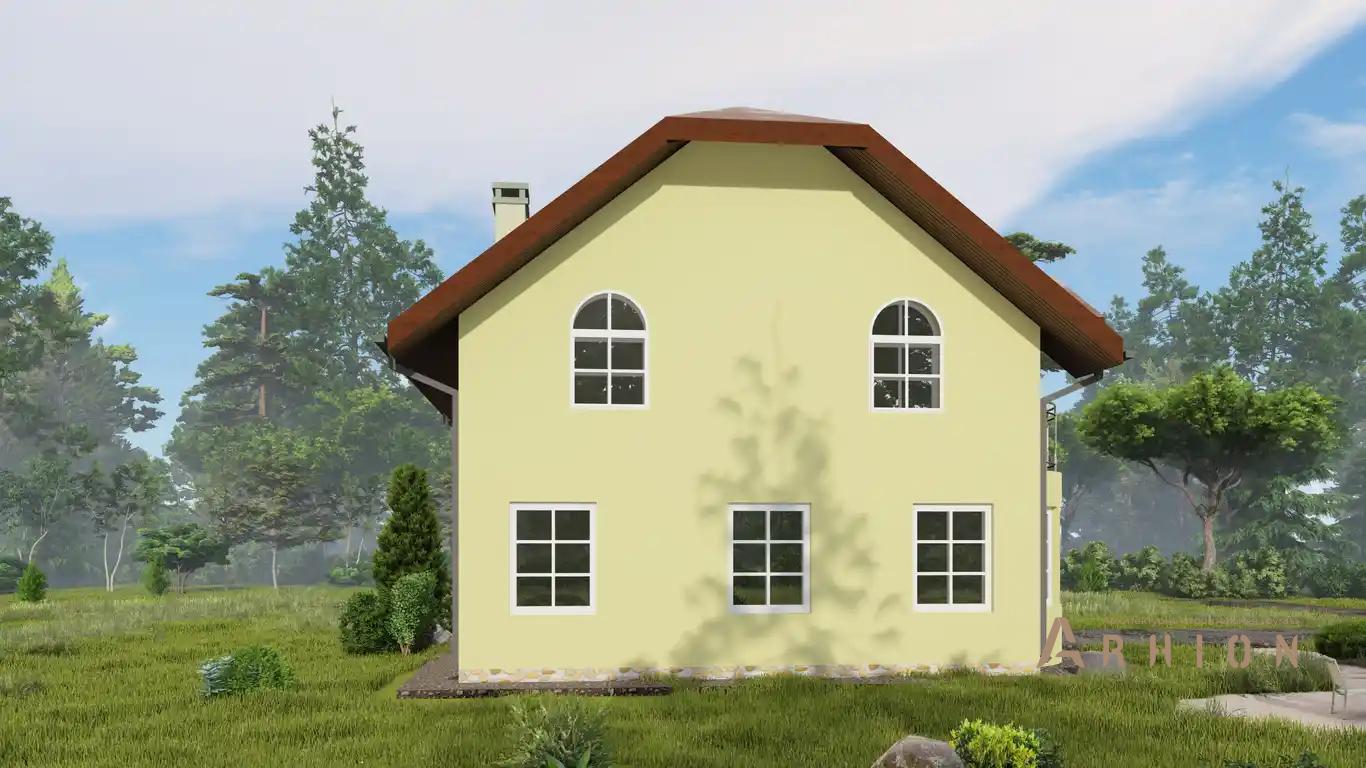 7. Проект одноэтажного дома в европейском стиле с многоскатной кровлей, H-1114, площадью - 235 кв c мансардой, балконом, эркером