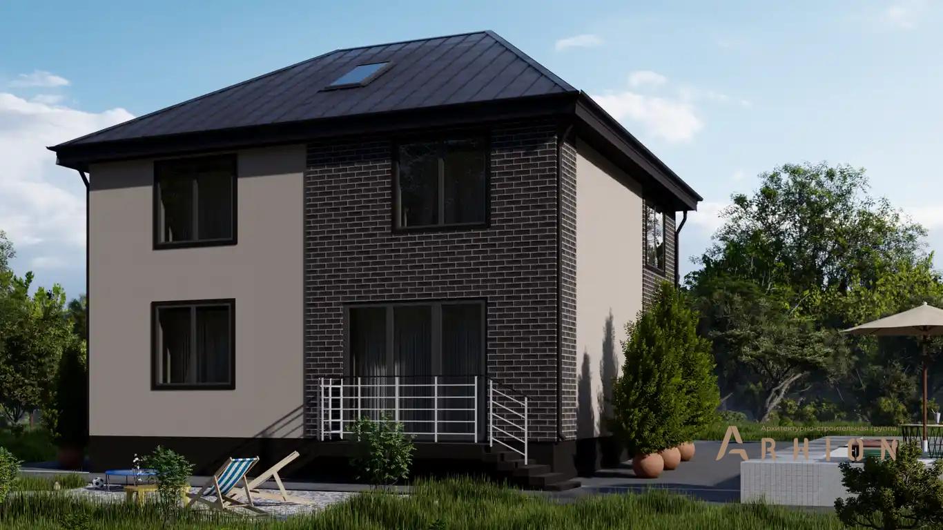 5. Проект двухэтажного дома в современном стиле с четырехскатной, H-1115, площадью - 191 кв c мансардой, балконом