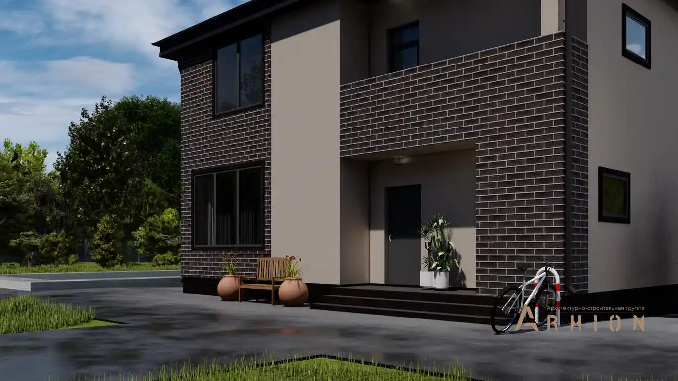 4. Проект двухэтажного дома в современном стиле с четырехскатной, H-1115, площадью - 191 кв c мансардой, балконом