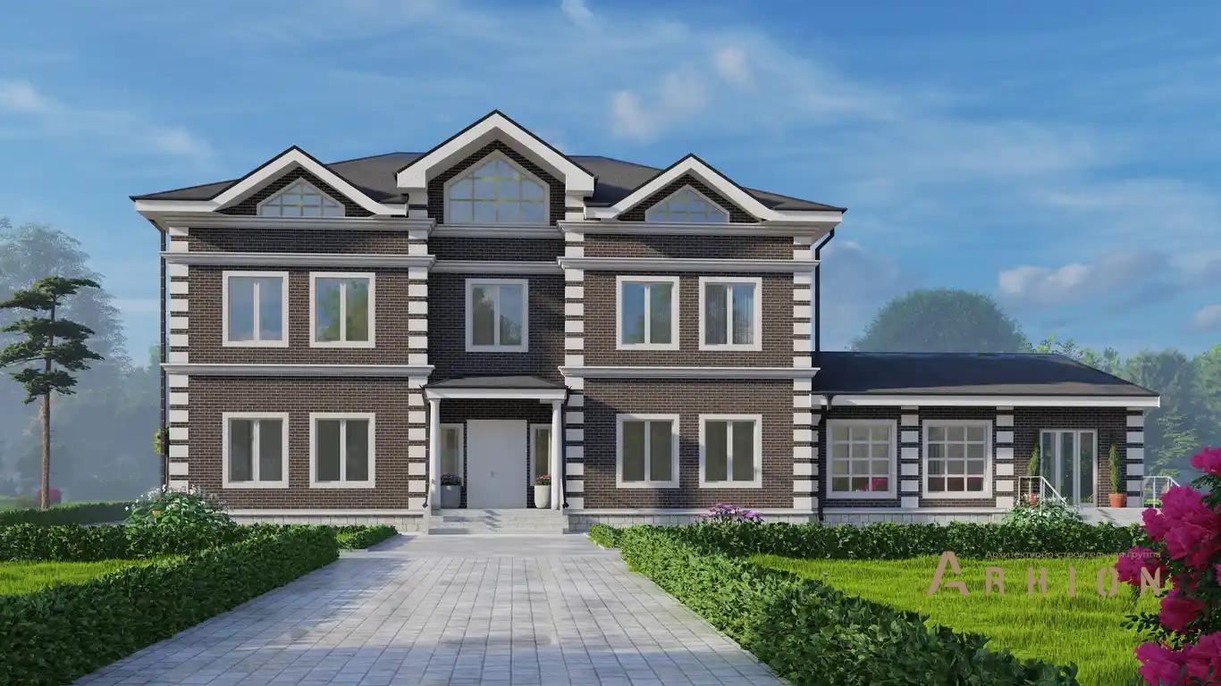 2. Проект двухэтажного дома в европейском стиле с многоскатной кровлей, H-1116, площадью - 471 кв c мансардой, сауной, бассейном