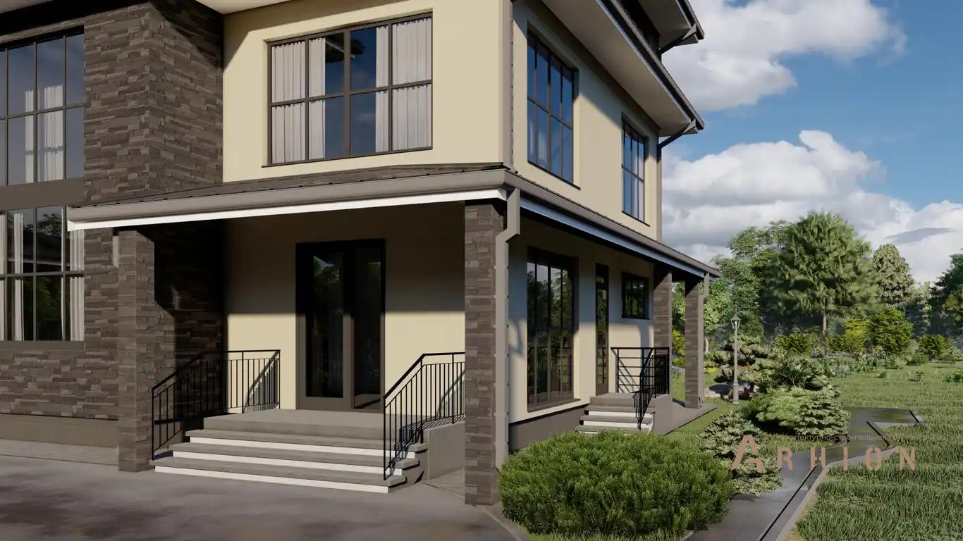 4. Проект трехэтажного дома в современном стиле с четырехскатной, H-1117, площадью - 260 кв