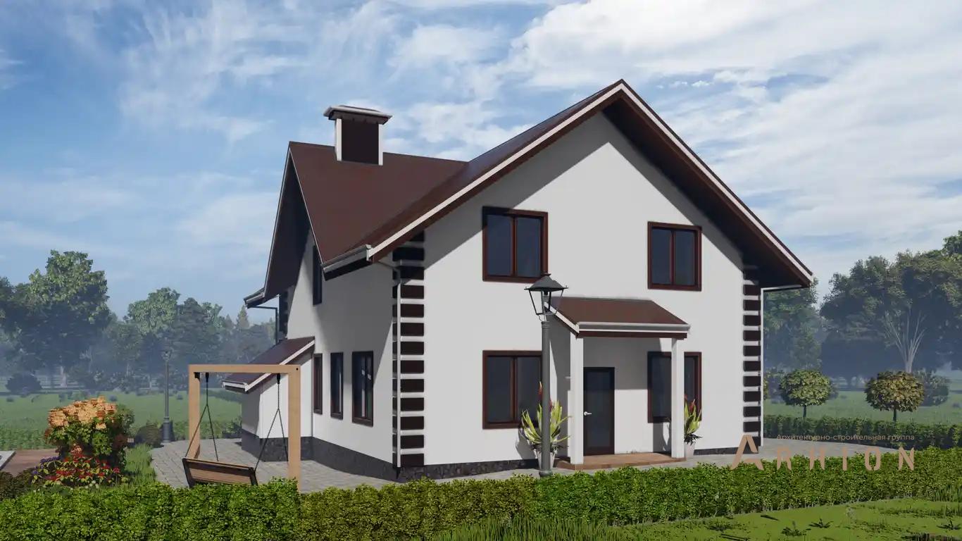 2. Проект двухэтажного дома в европейском стиле с многоскатной кровлей, H-1122, площадью - 250 кв c цокольным этажом, мансардой, терассой, балконом