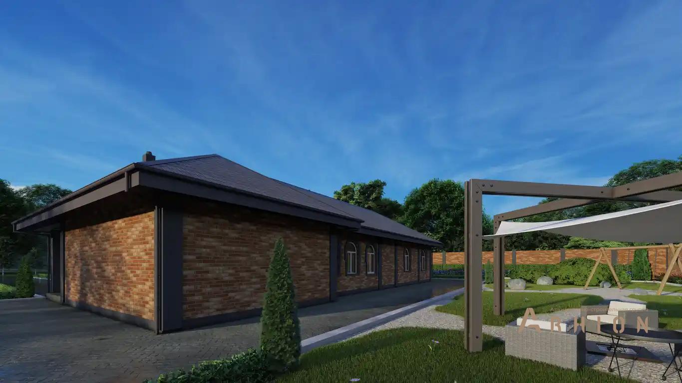 3. Проект одноэтажного дома в европейском стиле с многоскатной кровлей, H-1125, площадью - 152 кв c мансардой, сауной, бассейном