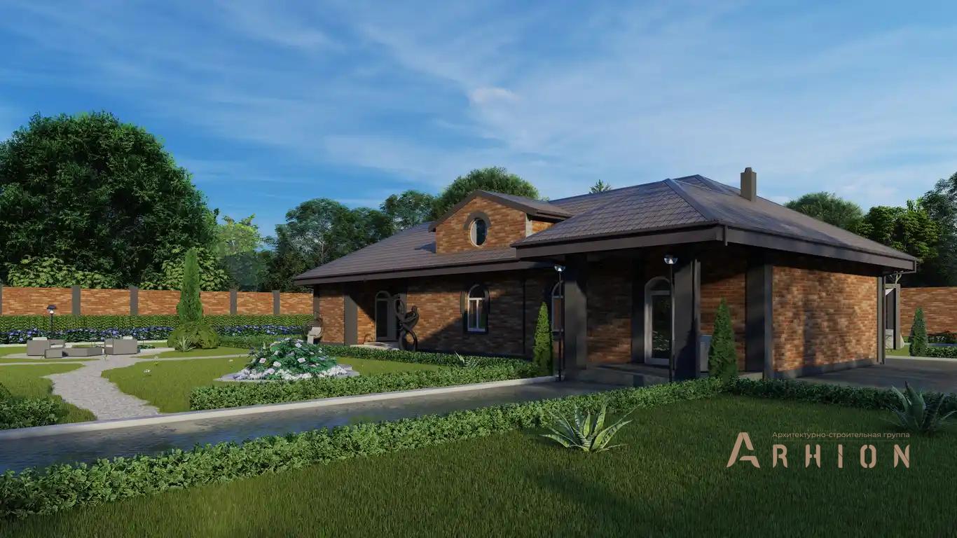 10. Проект одноэтажного дома в европейском стиле с многоскатной кровлей, H-1125, площадью - 152 кв c мансардой, сауной, бассейном