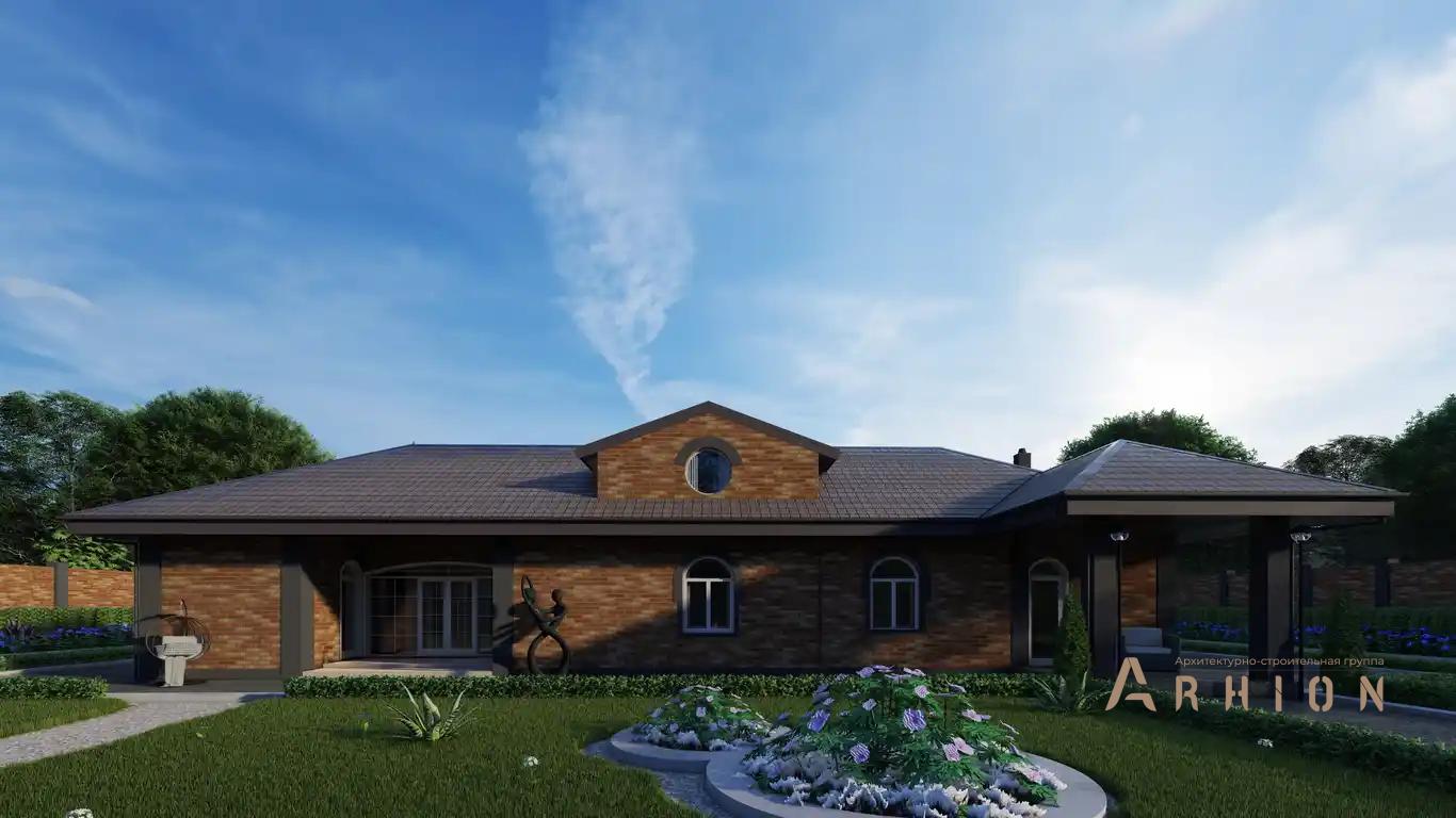 9. Проект одноэтажного дома в европейском стиле с многоскатной кровлей, H-1125, площадью - 152 кв c мансардой, сауной, бассейном