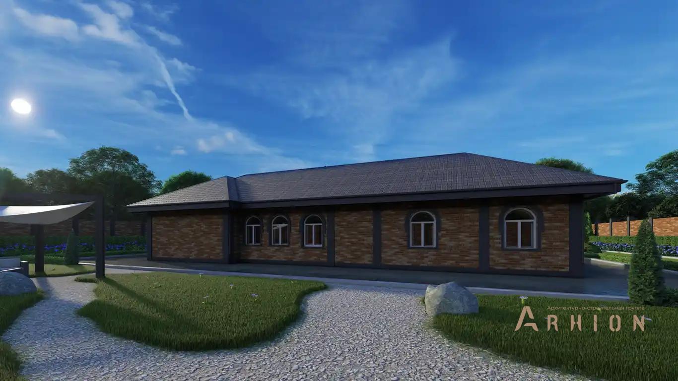 7. Проект одноэтажного дома в европейском стиле с многоскатной кровлей, H-1125, площадью - 152 кв c мансардой, сауной, бассейном