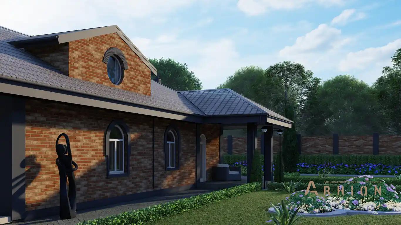 6. Проект одноэтажного дома в европейском стиле с многоскатной кровлей, H-1125, площадью - 152 кв c мансардой, сауной, бассейном