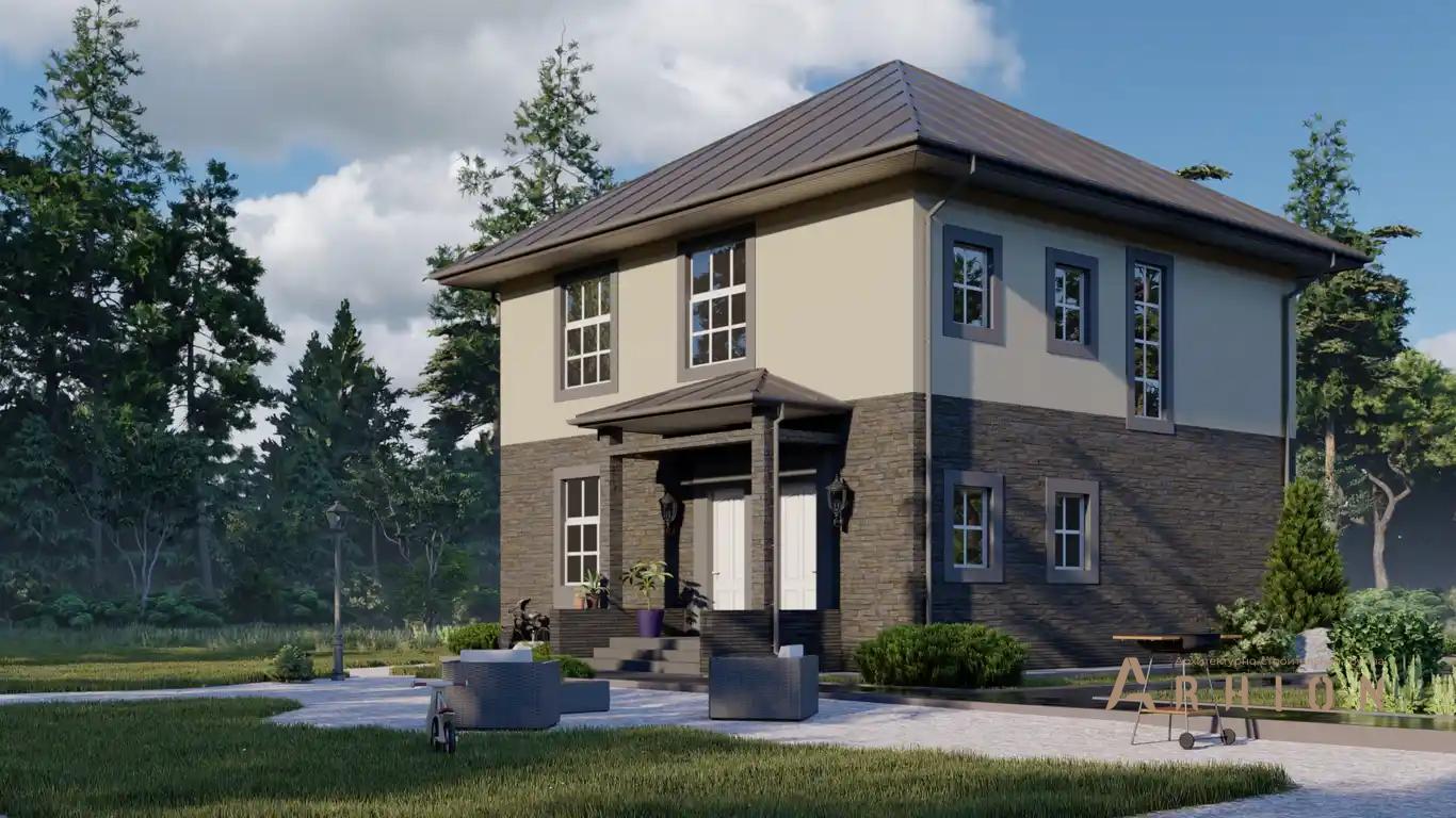 7. Проект двухэтажного дома в европейском стиле с четырехскатной, H-1131, площадью - 157 кв