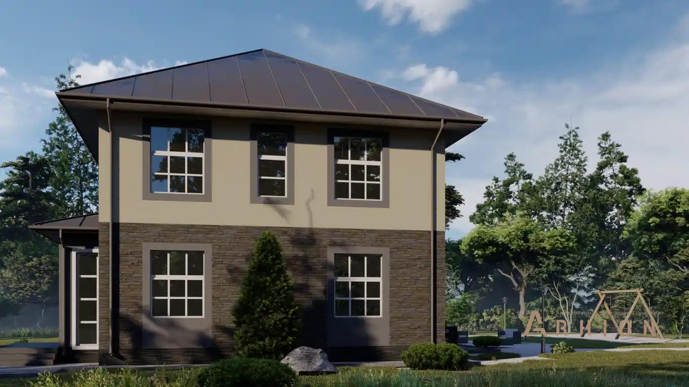 6. Проект двухэтажного дома в европейском стиле с четырехскатной, H-1131, площадью - 157 кв