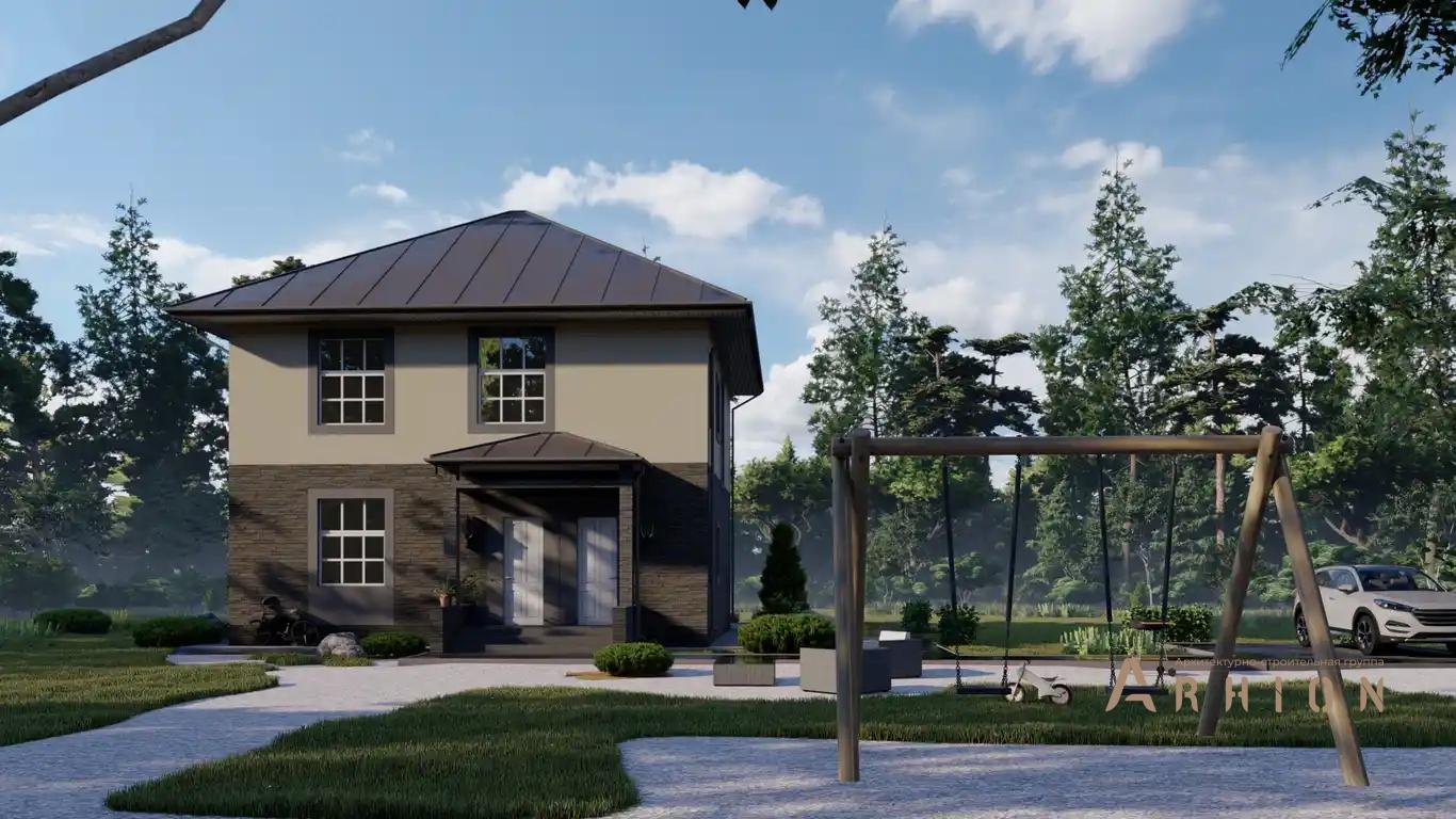 4. Проект двухэтажного дома в европейском стиле с четырехскатной, H-1131, площадью - 157 кв