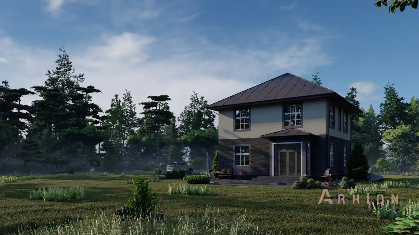 3. Проект двухэтажного дома в европейском стиле с четырехскатной, H-1131, площадью - 157 кв