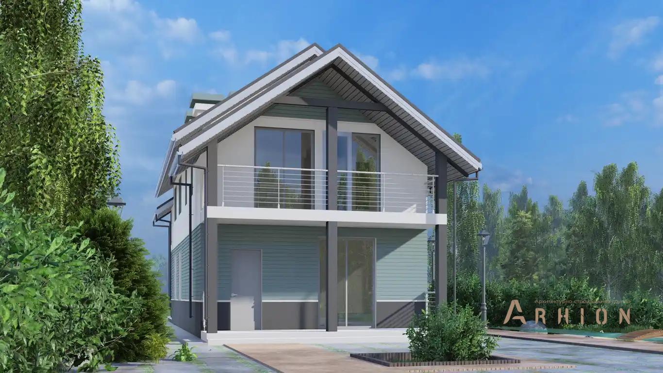 3. Проект одноэтажного дома в европейском стиле с многоскатной кровлей, H-1137, площадью - 138 кв c мансардой, терассой, балконом