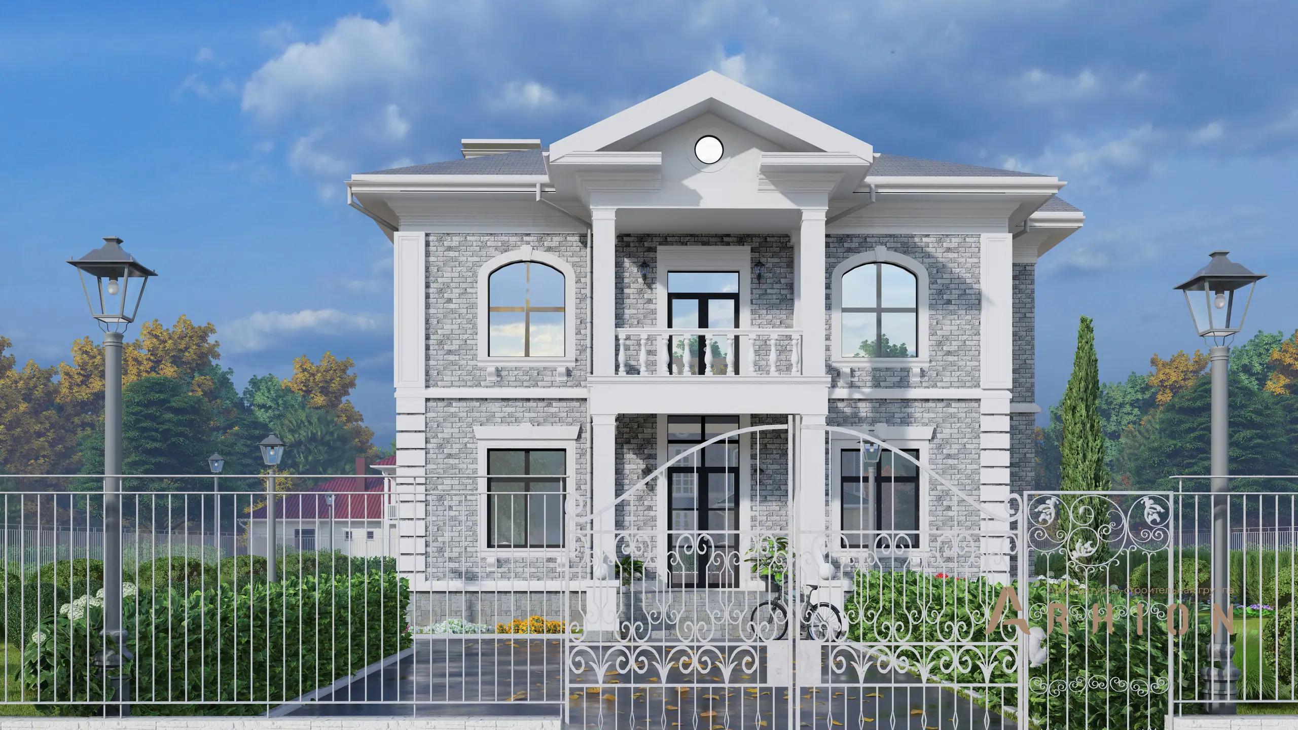 5. Проект двухэтажного дома в классическом стиле с многоскатной кровлей, H-1260, площадью - 279 кв c терассой, балконом