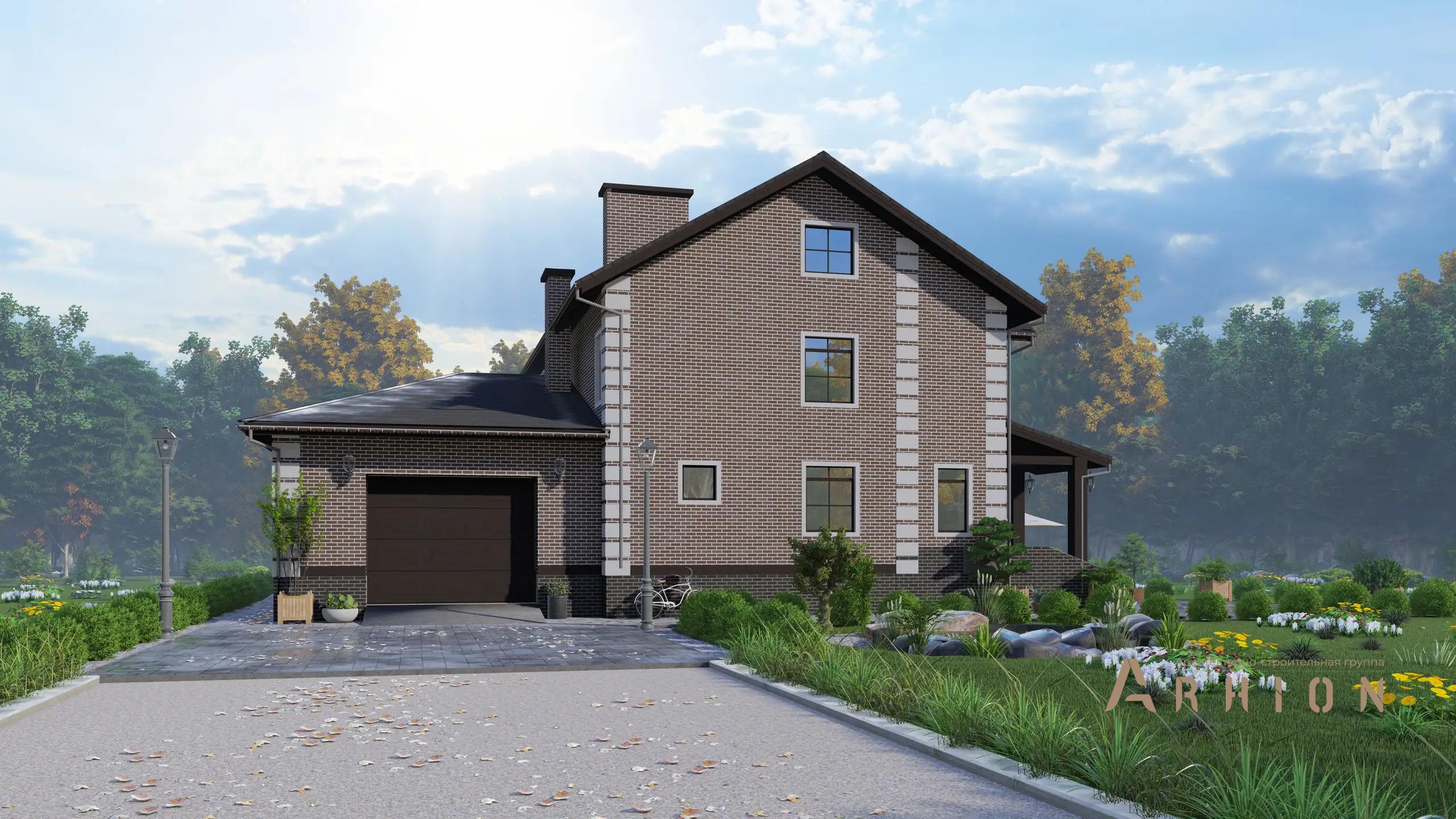 5. Проект двухэтажного дома в европейском стиле с многоскатной кровлей, H-1270, площадью - 416 кв c цокольным этажом, мансардой, балконом, гаражом