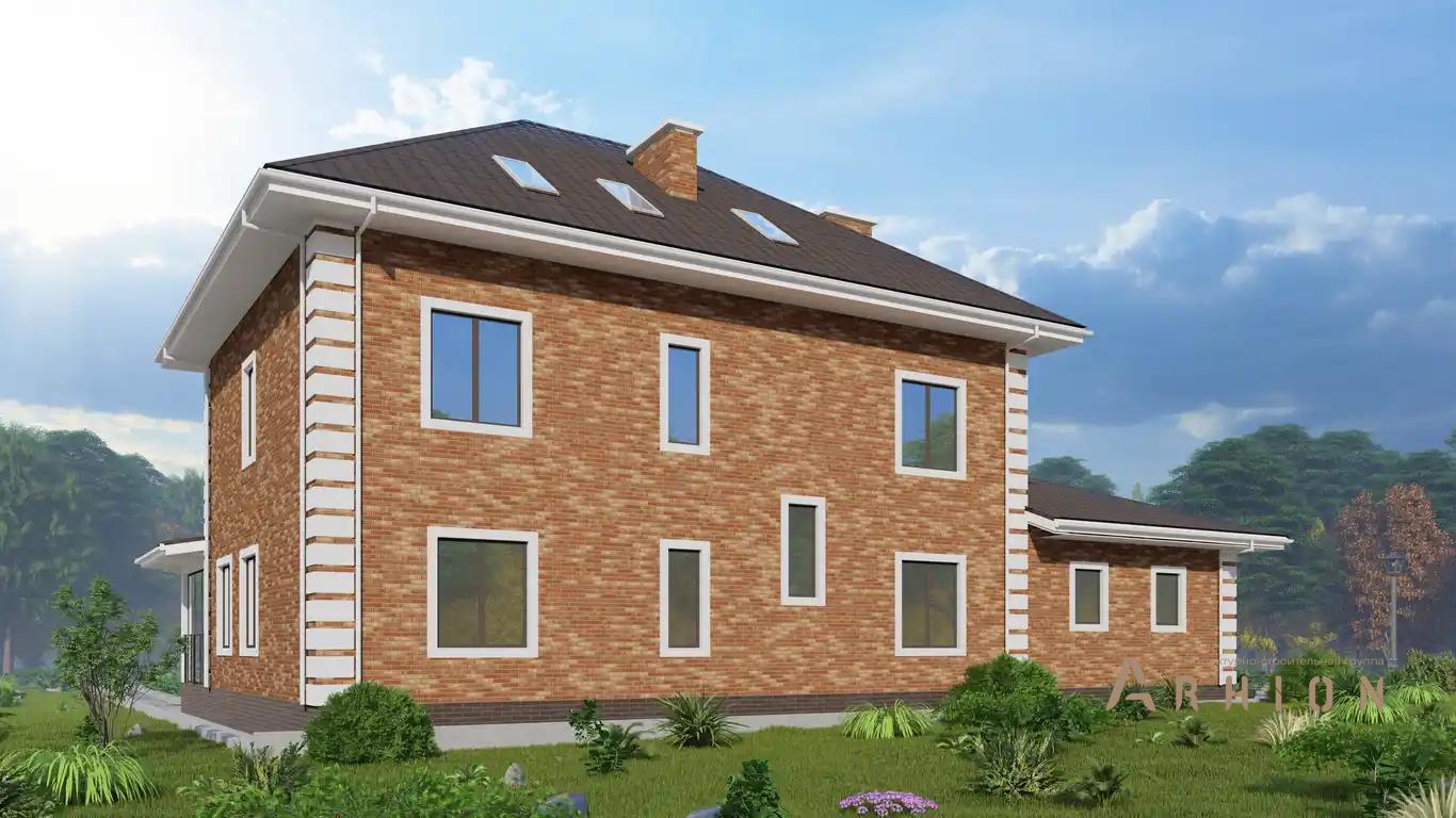 3. Проект двухэтажного дома в европейском стиле с четырехскатной, H-1271, площадью - 432 кв c мансардой, терассой, гаражом