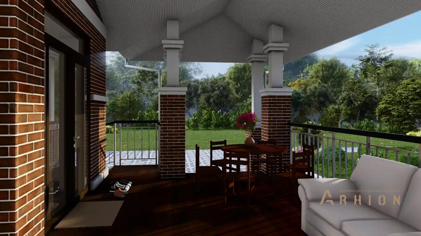 2. Проект одноэтажного дома в стиле Ллойда Райта (прерий) с многоскатной кровлей, H-1501, площадью - 191 кв c терассой, гаражом