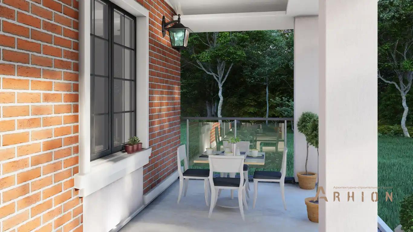 3. Проект двухэтажного дома в европейском стиле с четырехскатной, H-1504, площадью - 202 кв c терассой