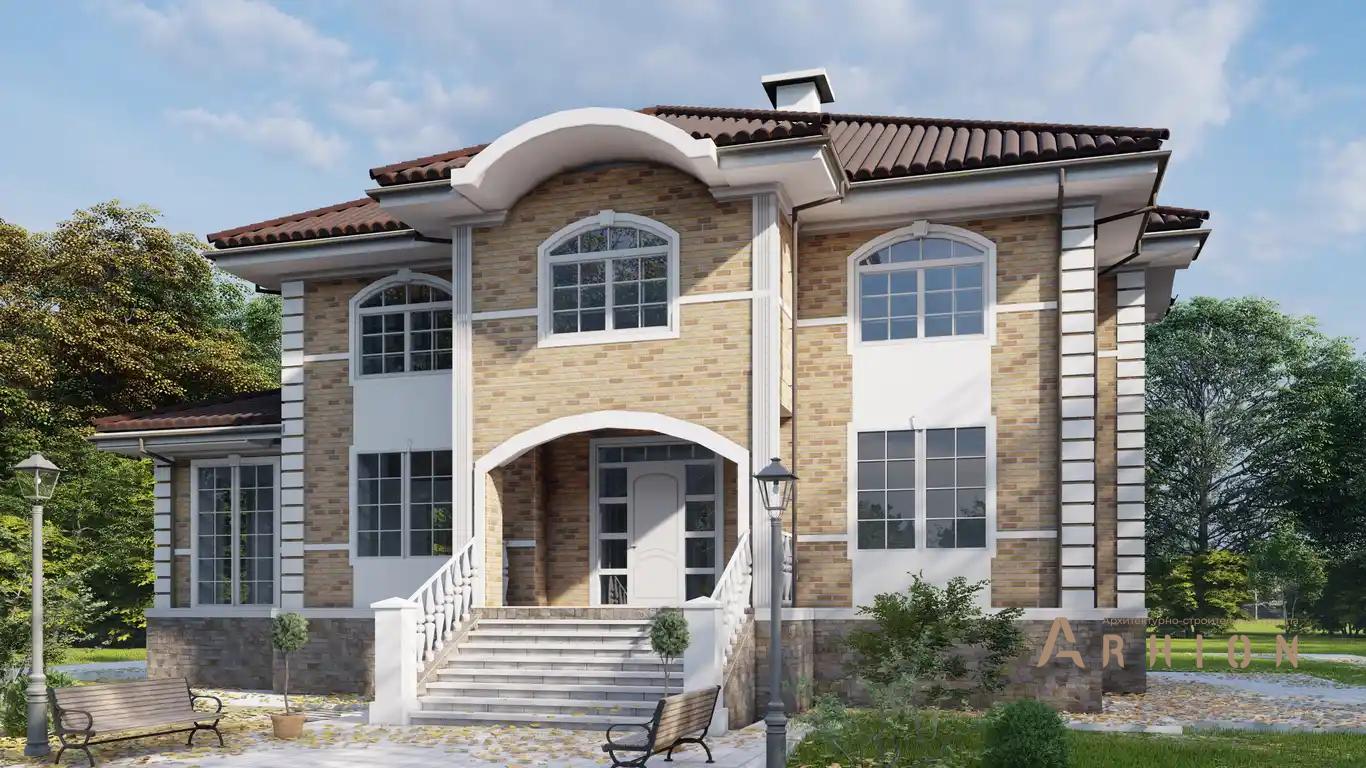 3. Проект двухэтажного дома в классическом стиле с многоскатной кровлей, H-1507, площадью - 474 кв c цокольным этажом, сауной, терассой, бассейном