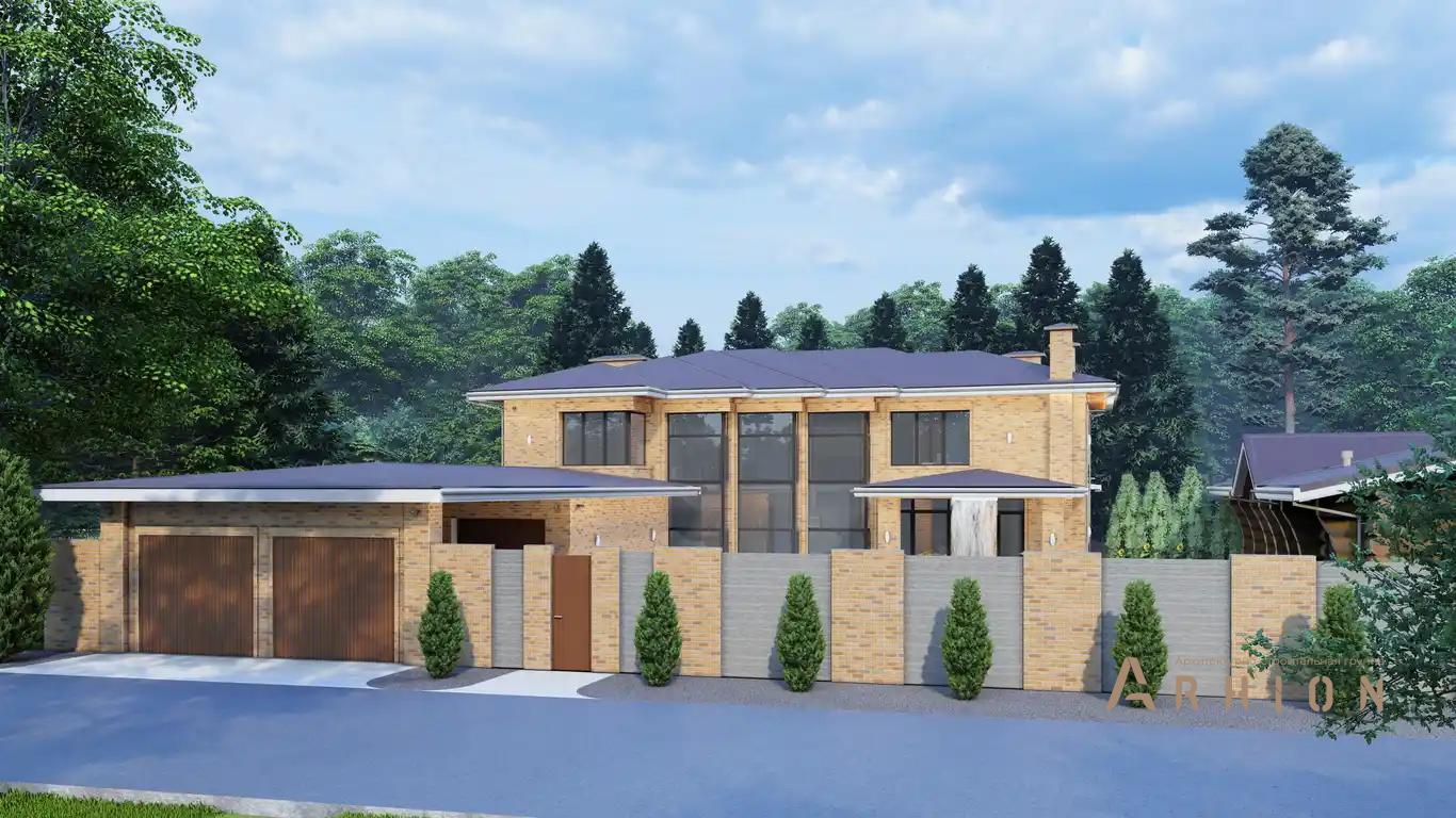 1. Проект двухэтажного дома в европейском стиле с многоскатной кровлей, H-1508, площадью - 590 кв c терассой, гаражом, вторым светом