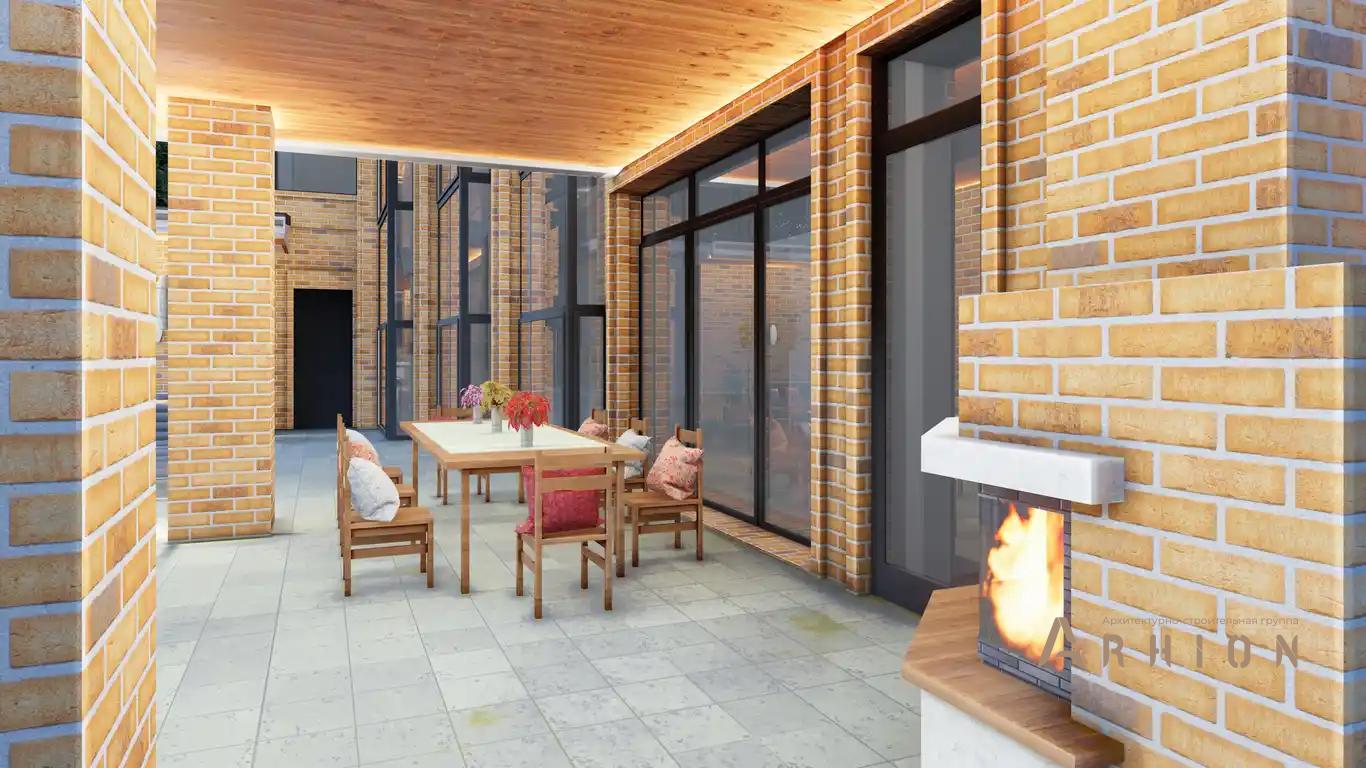 5. Проект двухэтажного дома в европейском стиле с многоскатной кровлей, H-1508, площадью - 590 кв c терассой, гаражом, вторым светом