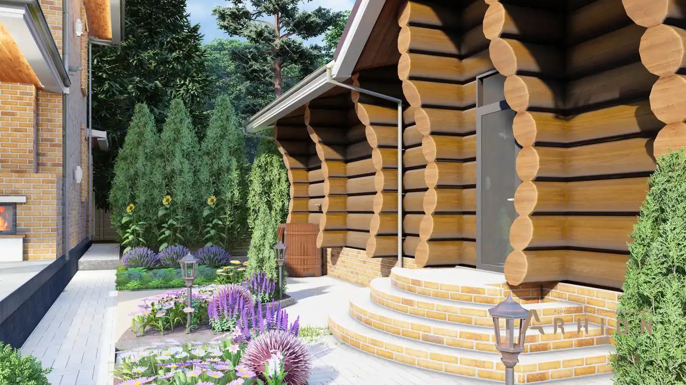 3. Проект двухэтажного дома в европейском стиле с многоскатной кровлей, H-1508, площадью - 590 кв c терассой, гаражом, вторым светом