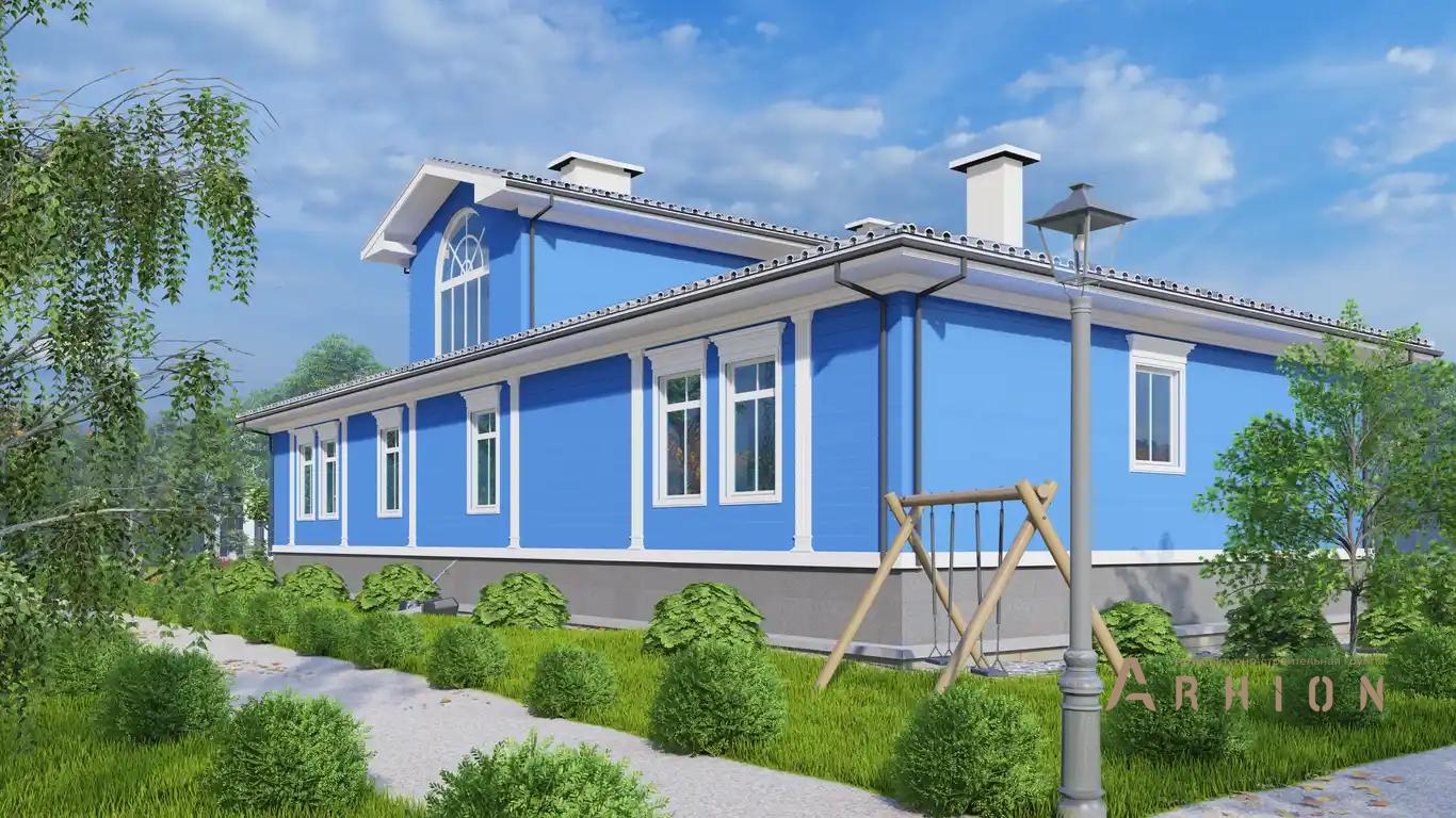 7. Проект одноэтажного дома в классическом стиле с многоскатной кровлей, H-1510, площадью - 378 кв c мансардой, терассой, балконом