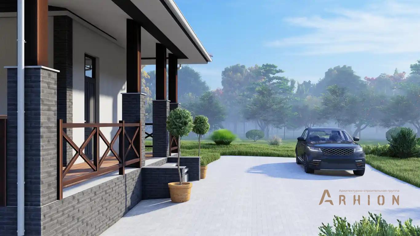 6. Проект двухэтажного дома в современном стиле с многоскатной кровлей, H-1512, площадью - 250 кв c терассой, балконом, эркером