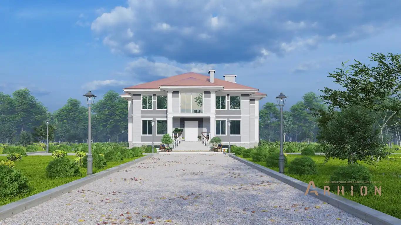 7. Проект двухэтажного дома в современном классическом стиле с многоскатной кровлей, H-1518, площадью - 801 кв c цокольным этажом, терассой, вторым светом