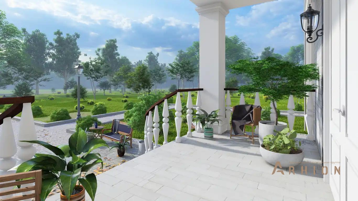 2. Проект двухэтажного дома в современном классическом стиле с многоскатной кровлей, H-1518, площадью - 801 кв c цокольным этажом, терассой, вторым светом