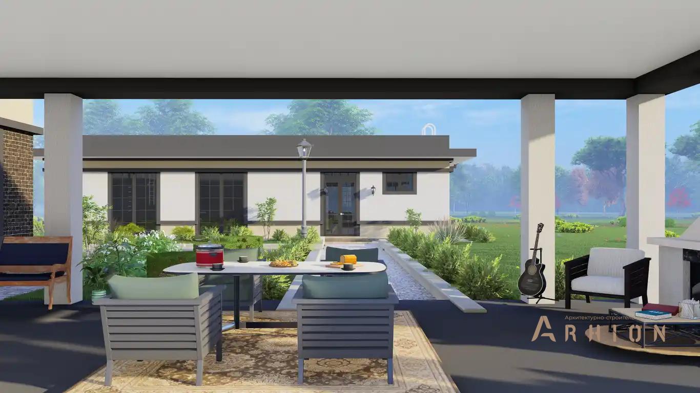 6. Проект двухэтажного дома в стиле лофт с плоской кровлей , H-1520, площадью - 904 кв c мансардой, терассой, балконом, гаражом